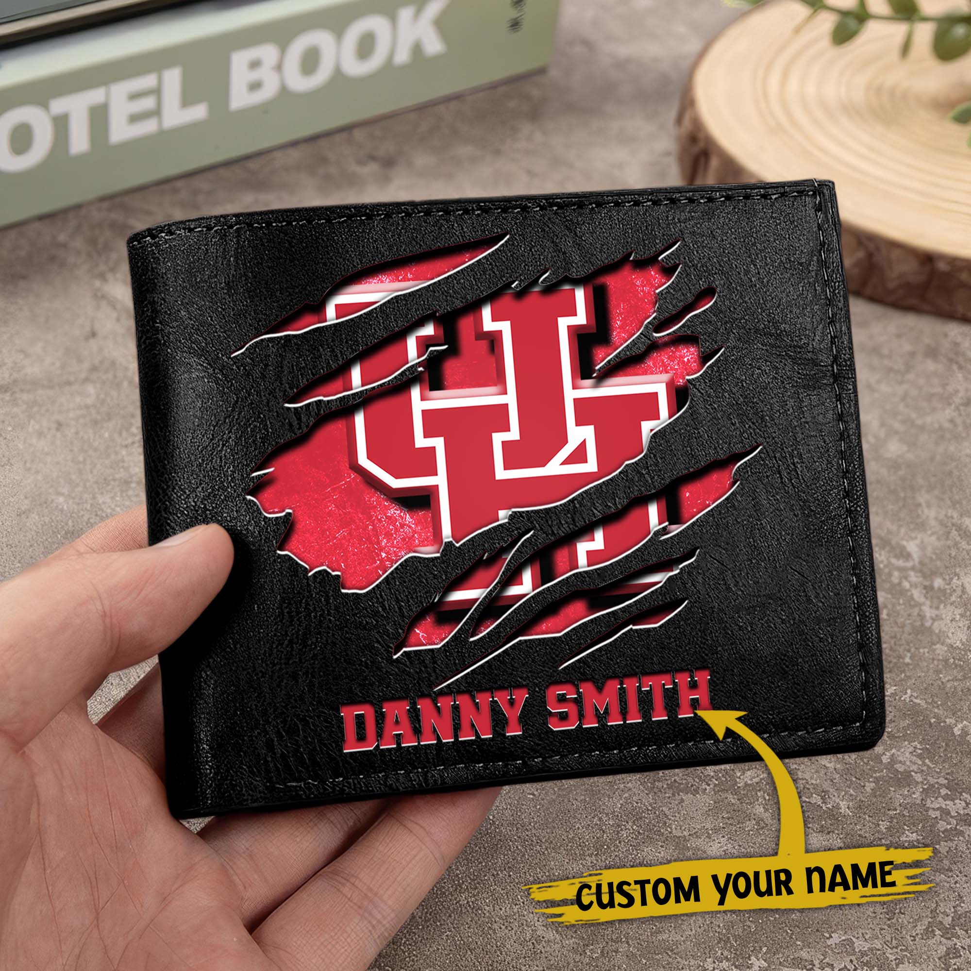 Alternative view of Houston Cougars Men Wallet Custom Your Name, Football Team Men Wallet For Fans, Gifts For Football Lovers EHIVM-0214878