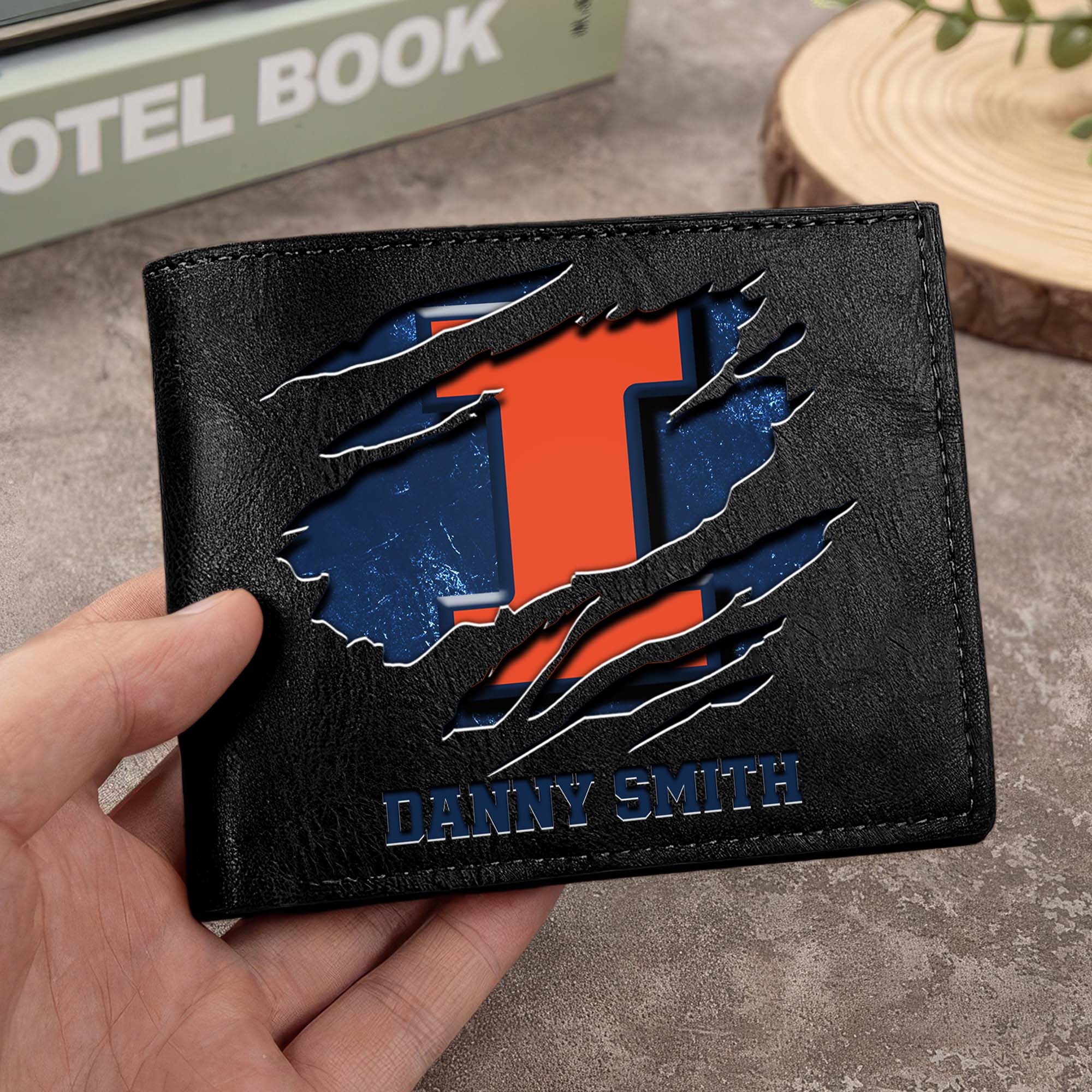Illinois Fighting Illini Men Wallet Custom Your Name, Football Team Men Wallet For Fans, Gifts For Football Lovers EHIVM-0214878