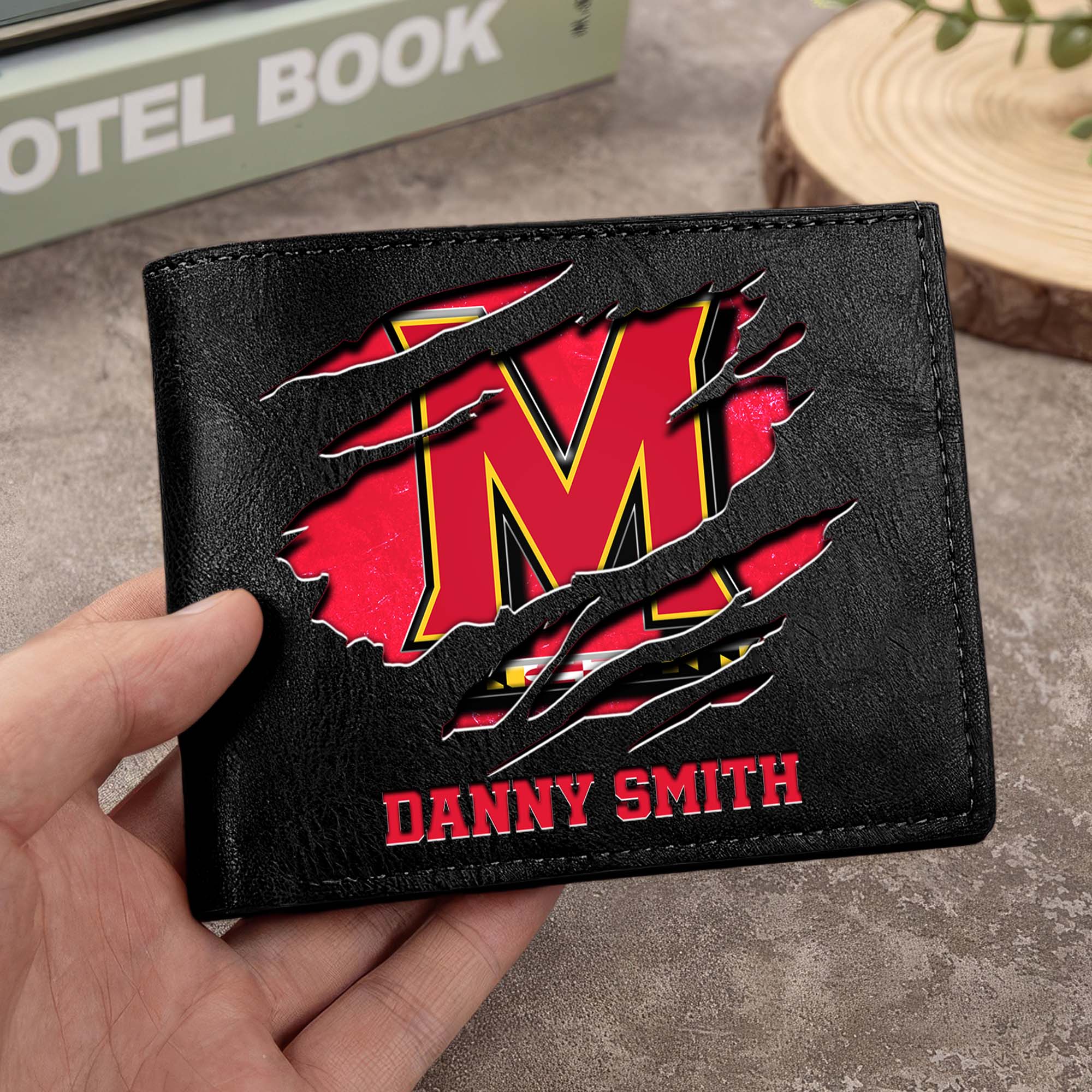 Maryland Terrapins Men Wallet Custom Your Name, Football Team Men Wallet For Fans, Gifts For Football Lovers EHIVM-0214878