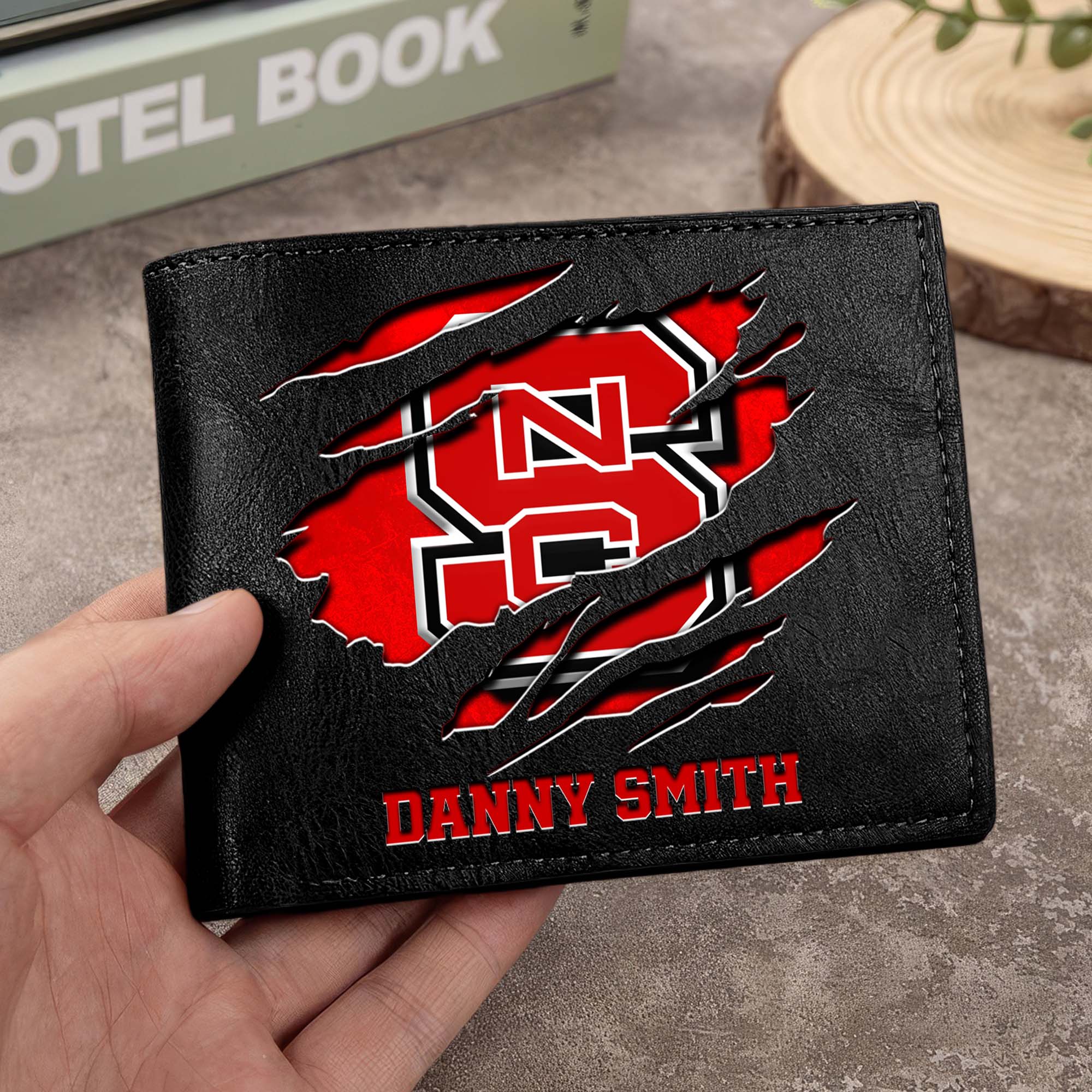 NC State Wolfpack Men Wallet Custom Your Name, Football Team Men Wallet For Fans, Gifts For Football Lovers EHIVM-0214878