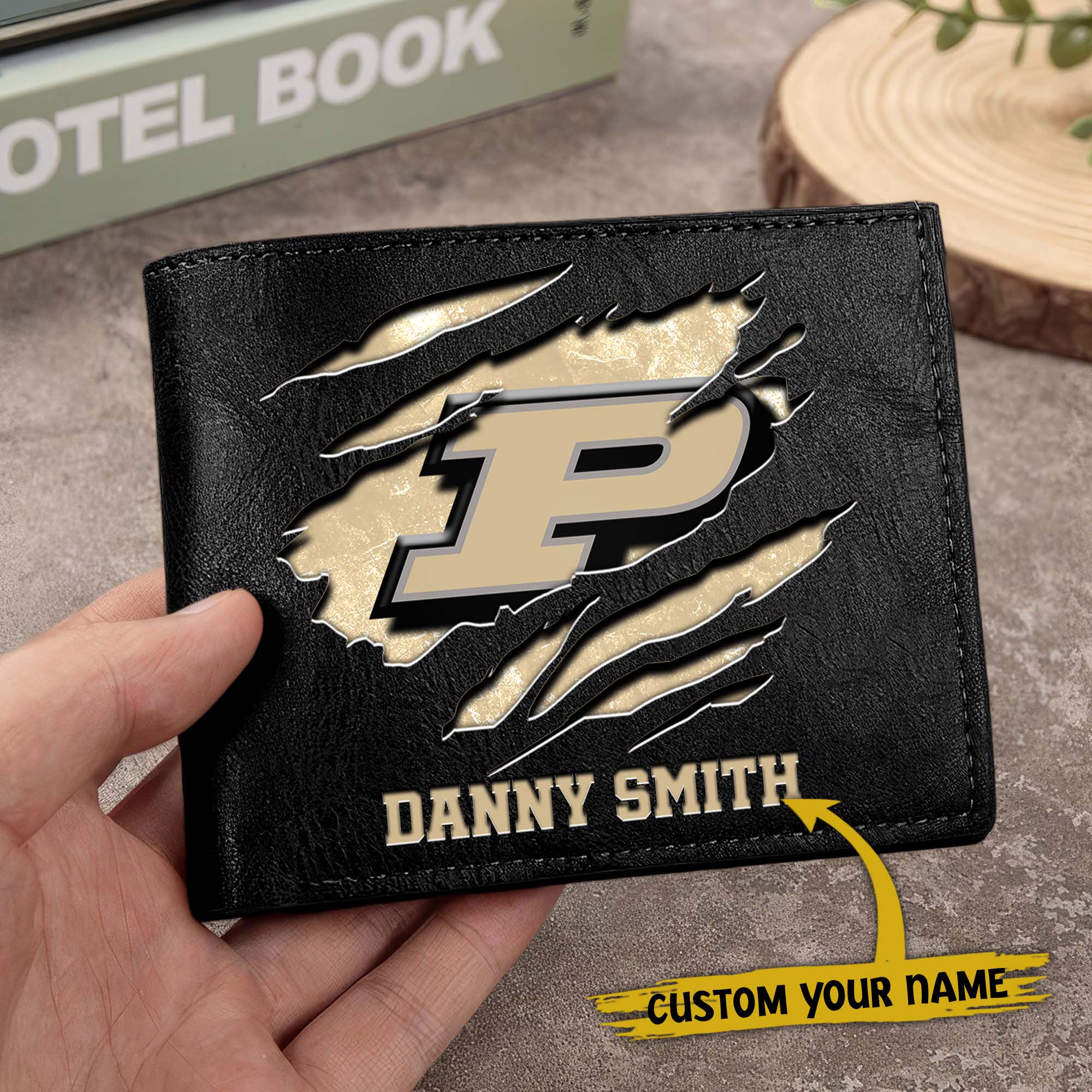 Alternative view of Purdue Boilermakers Men Wallet Custom Your Name, Football Team Men Wallet For Fans, Gifts For Football Lovers EHIVM-0214878