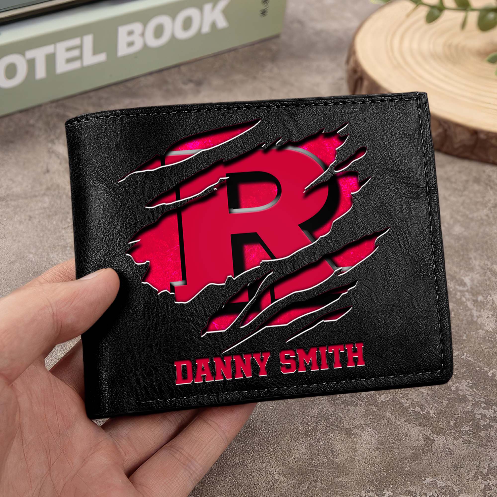 Rutgers Scarlet Knights Men Wallet Custom Your Name, Football Team Men Wallet For Fans, Gifts For Football Lovers EHIVM-0214878