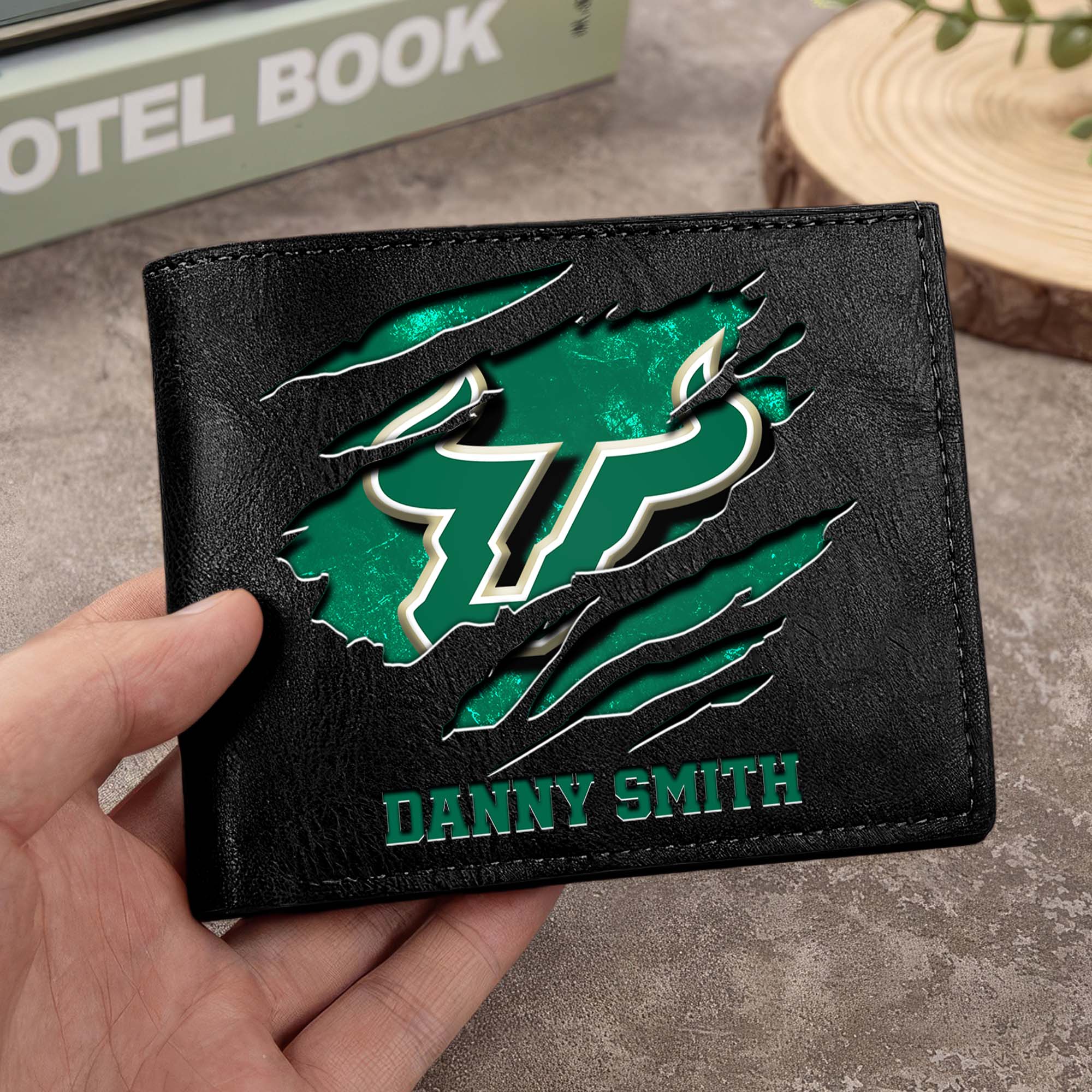 South Florida Bulls Men Wallet Custom Your Name, Football Team Men Wallet For Fans, Gifts For Football Lovers EHIVM-0214878