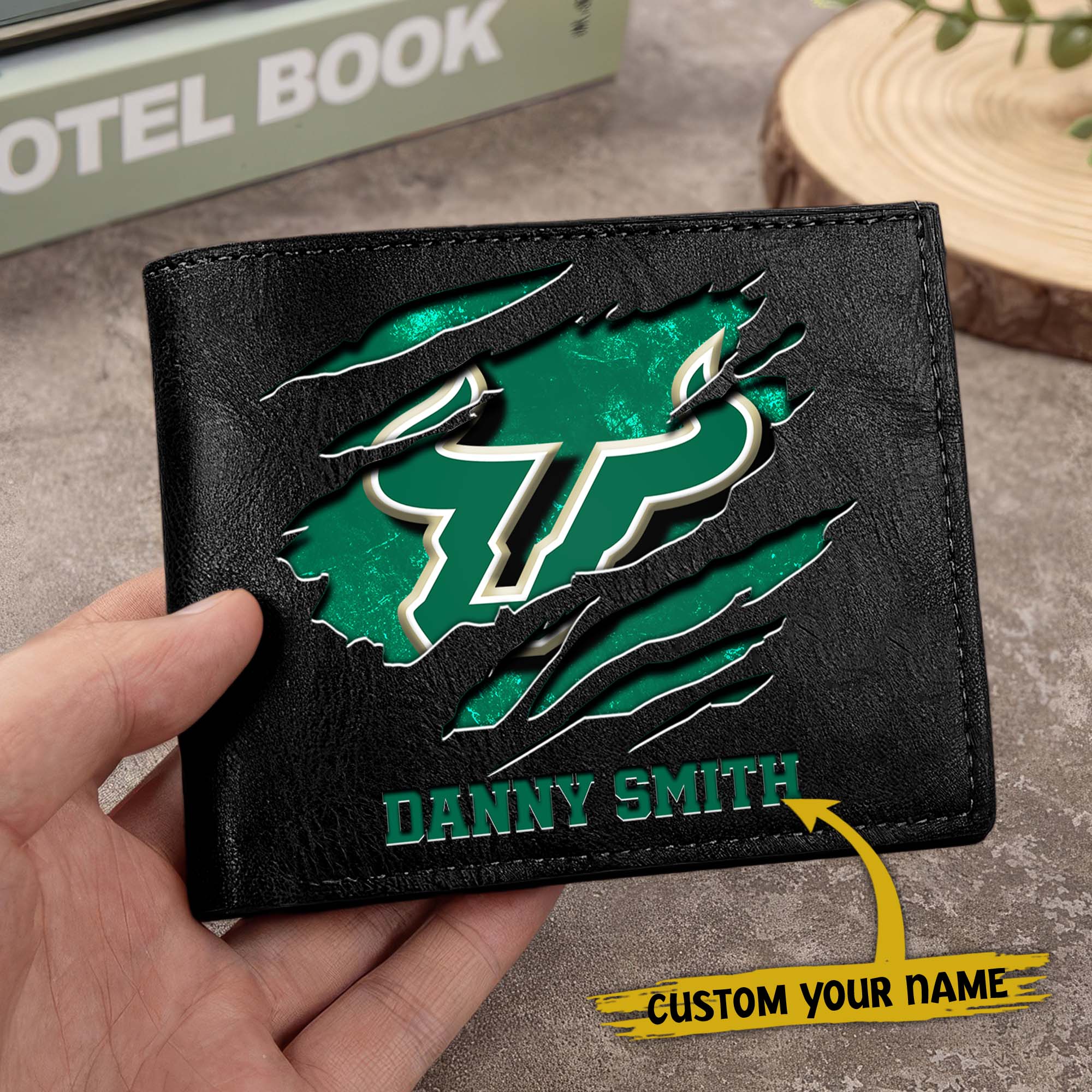 Alternative view of South Florida Bulls Men Wallet Custom Your Name, Football Team Men Wallet For Fans, Gifts For Football Lovers EHIVM-0214878
