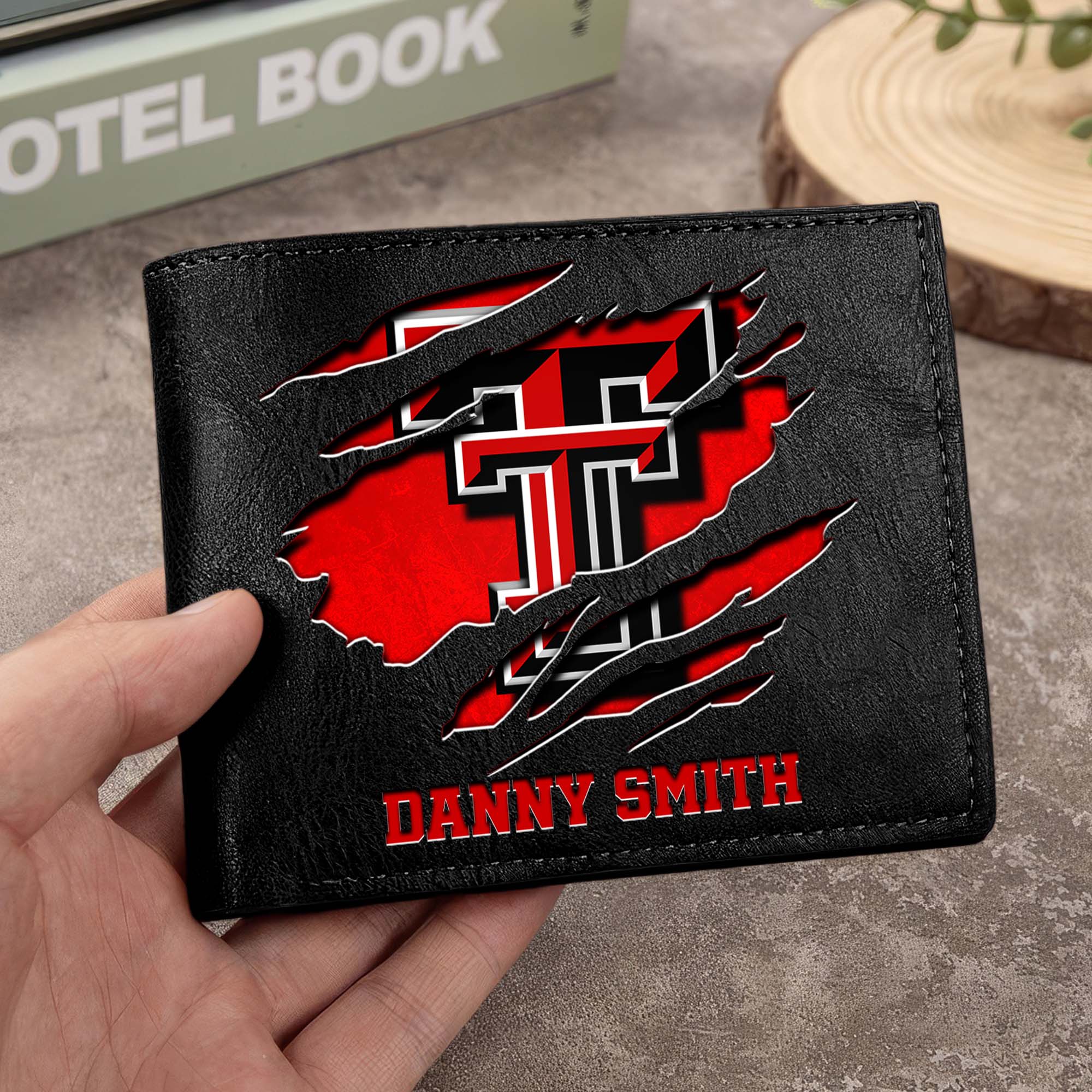 Texas Tech Red Raiders Men Wallet Custom Your Name, Football Team Men Wallet For Fans, Gifts For Football Lovers EHIVM-0214878