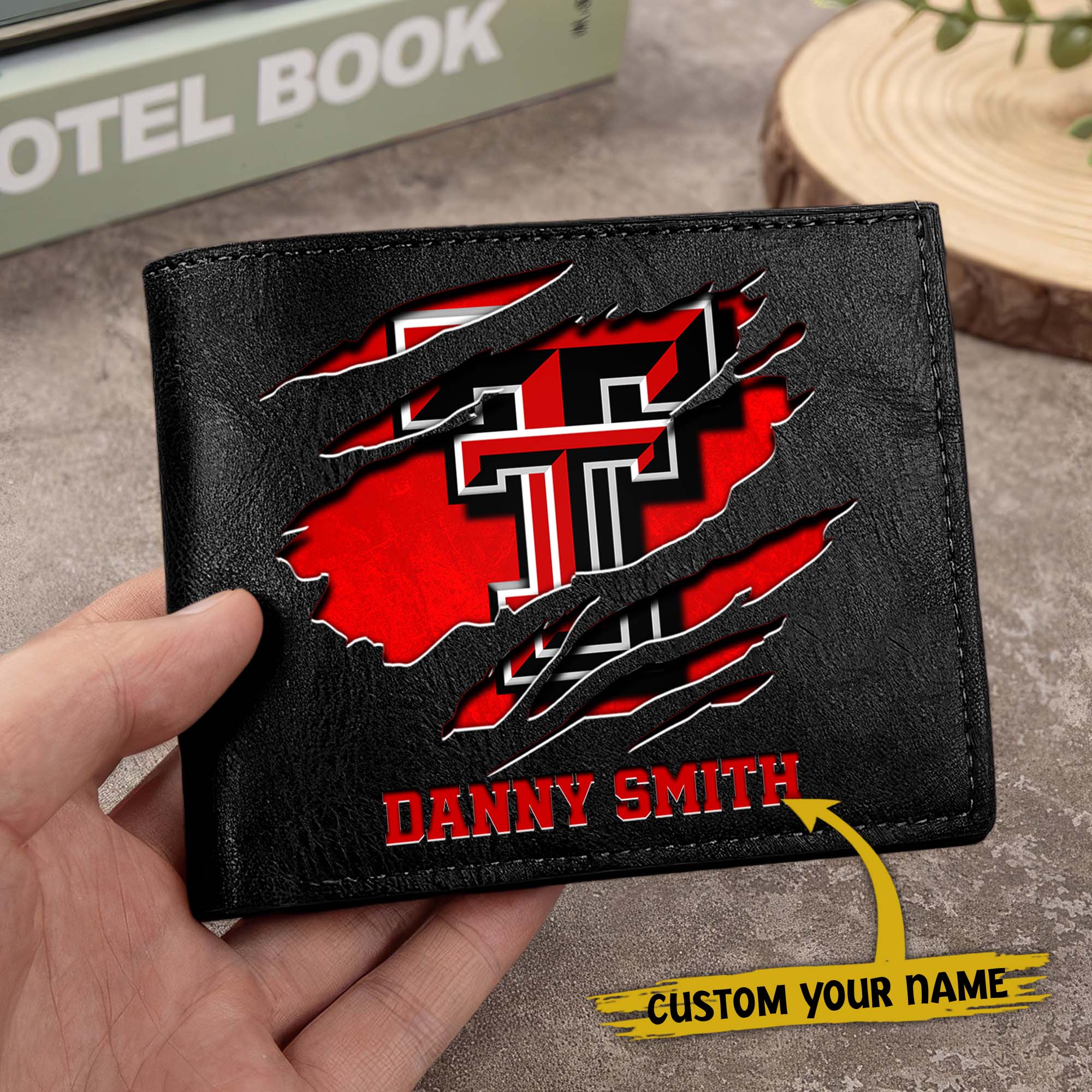 Alternative view of Texas Tech Red Raiders Men Wallet Custom Your Name, Football Team Men Wallet For Fans, Gifts For Football Lovers EHIVM-0214878