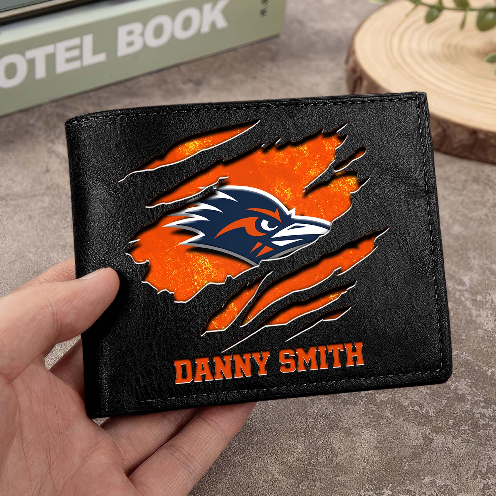 UTSA Roadrunners Men Wallet Custom Your Name, Football Team Men Wallet For Fans, Gifts For Football Lovers EHIVM-0214878