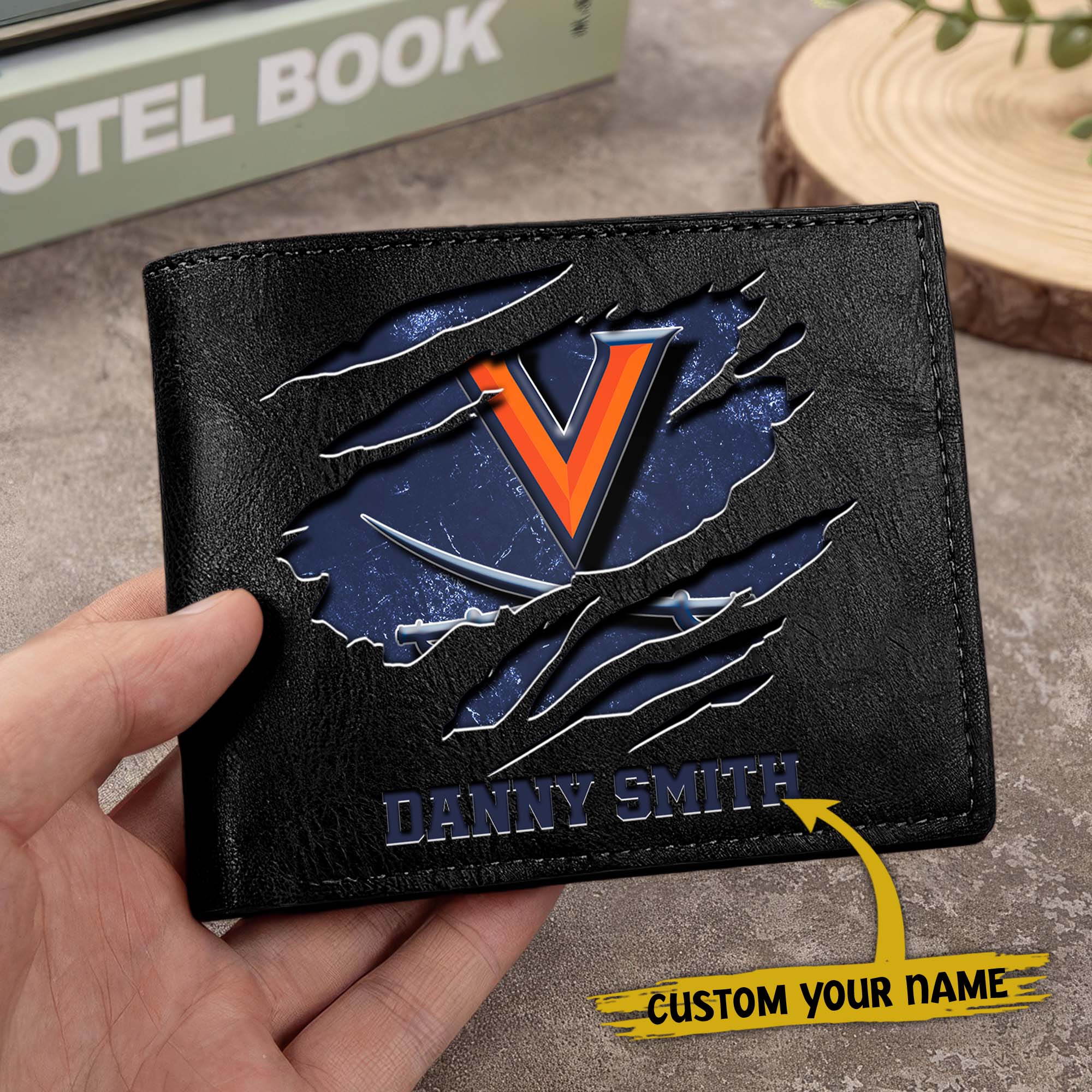 Alternative view of Virginia Cavaliers Men Wallet Custom Your Name, Football Team Men Wallet For Fans, Gifts For Football Lovers EHIVM-0214878