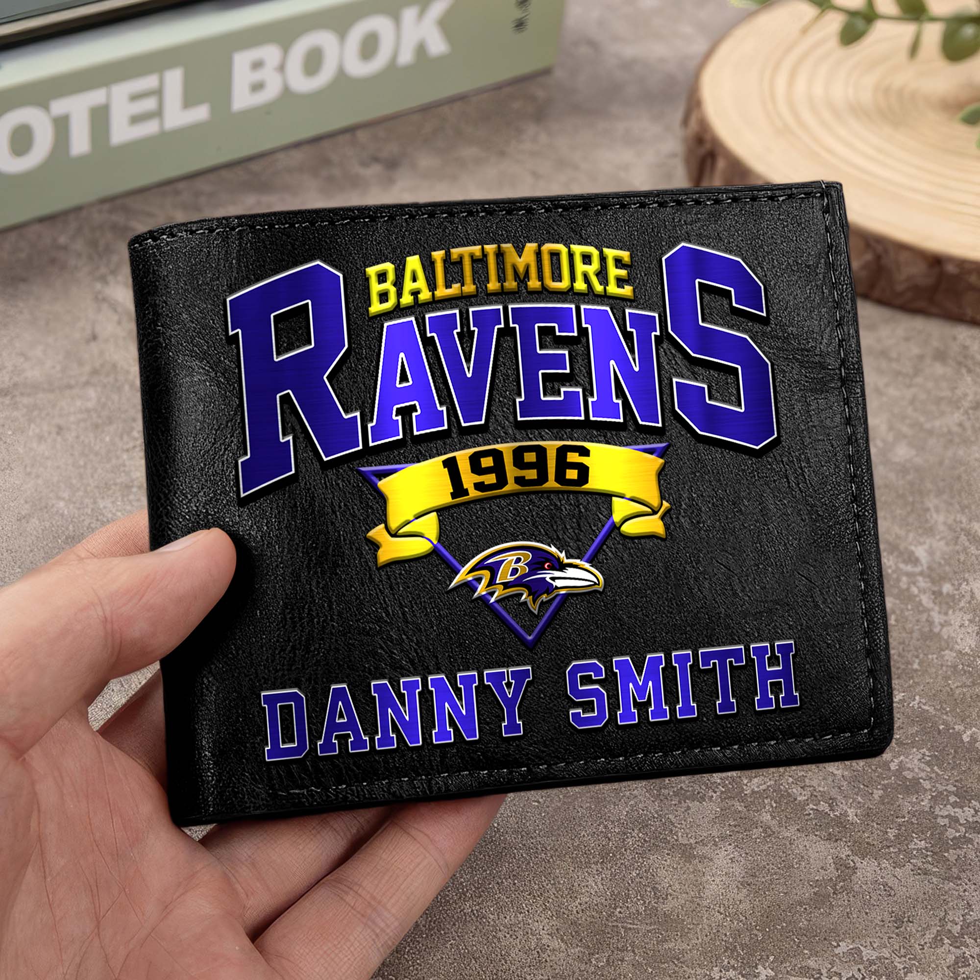 Baltimore Ravens Men Wallet Custom Your Name, Football Team Men Wallet For Fans, Gifts For Football Lovers EHIVM-0114463