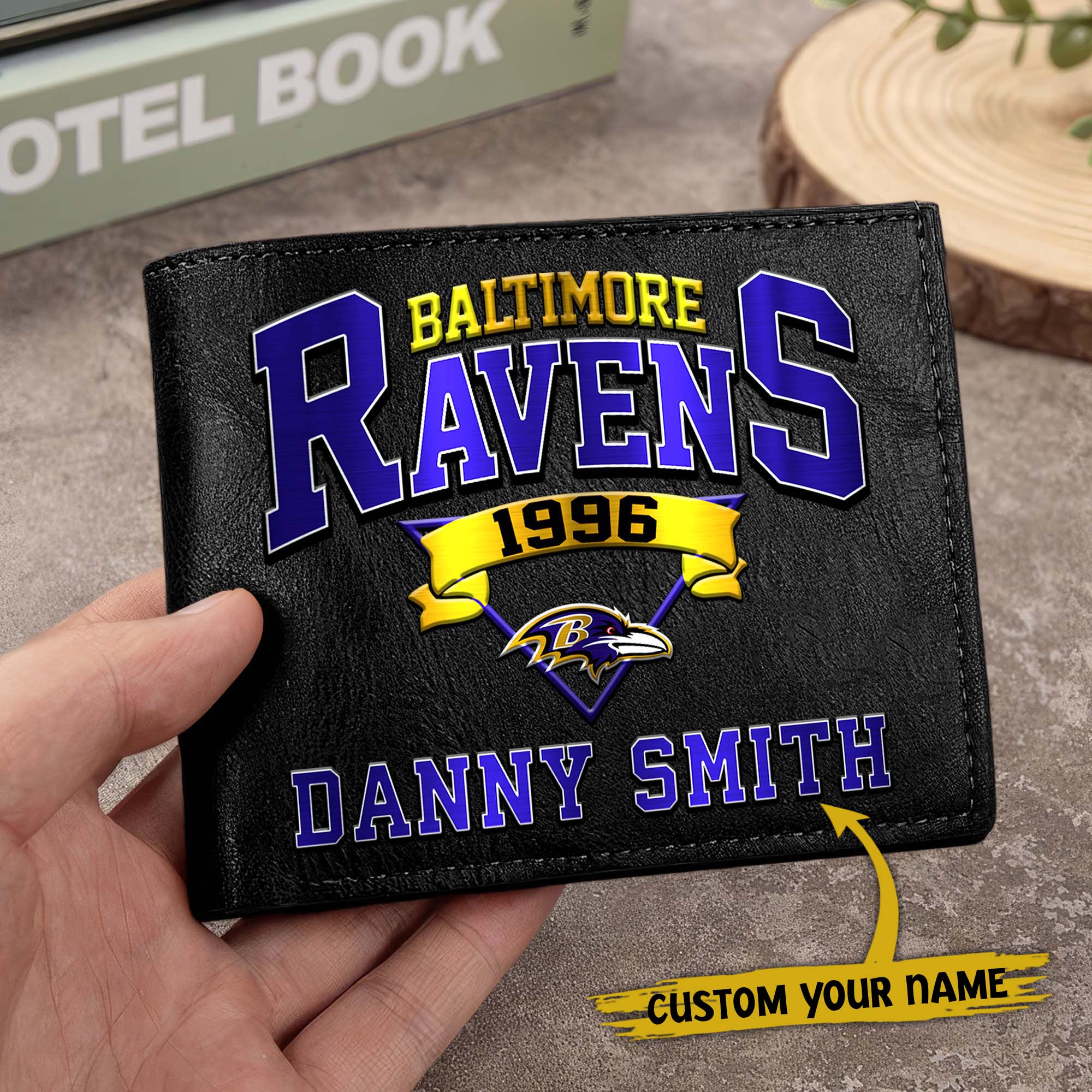 Alternative view of Baltimore Ravens Men Wallet Custom Your Name, Football Team Men Wallet For Fans, Gifts For Football Lovers EHIVM-0114463