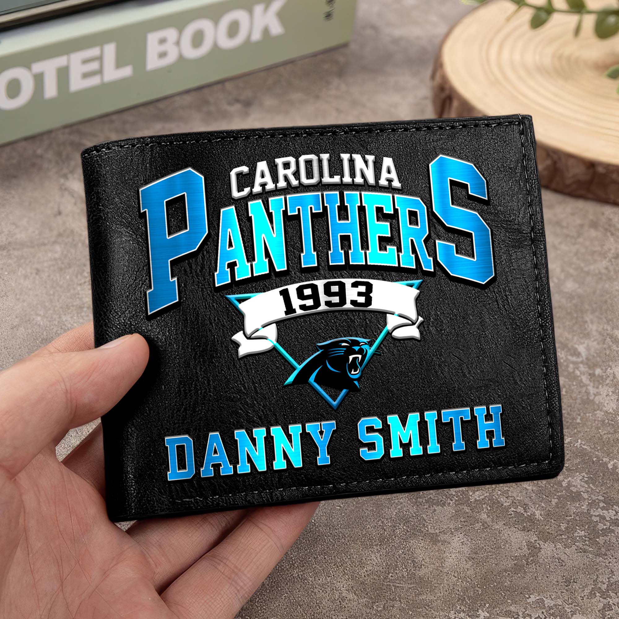 Carolina Panthers Men Wallet Custom Your Name, Football Team Men Wallet For Fans, Gifts For Football Lovers EHIVM-0114463