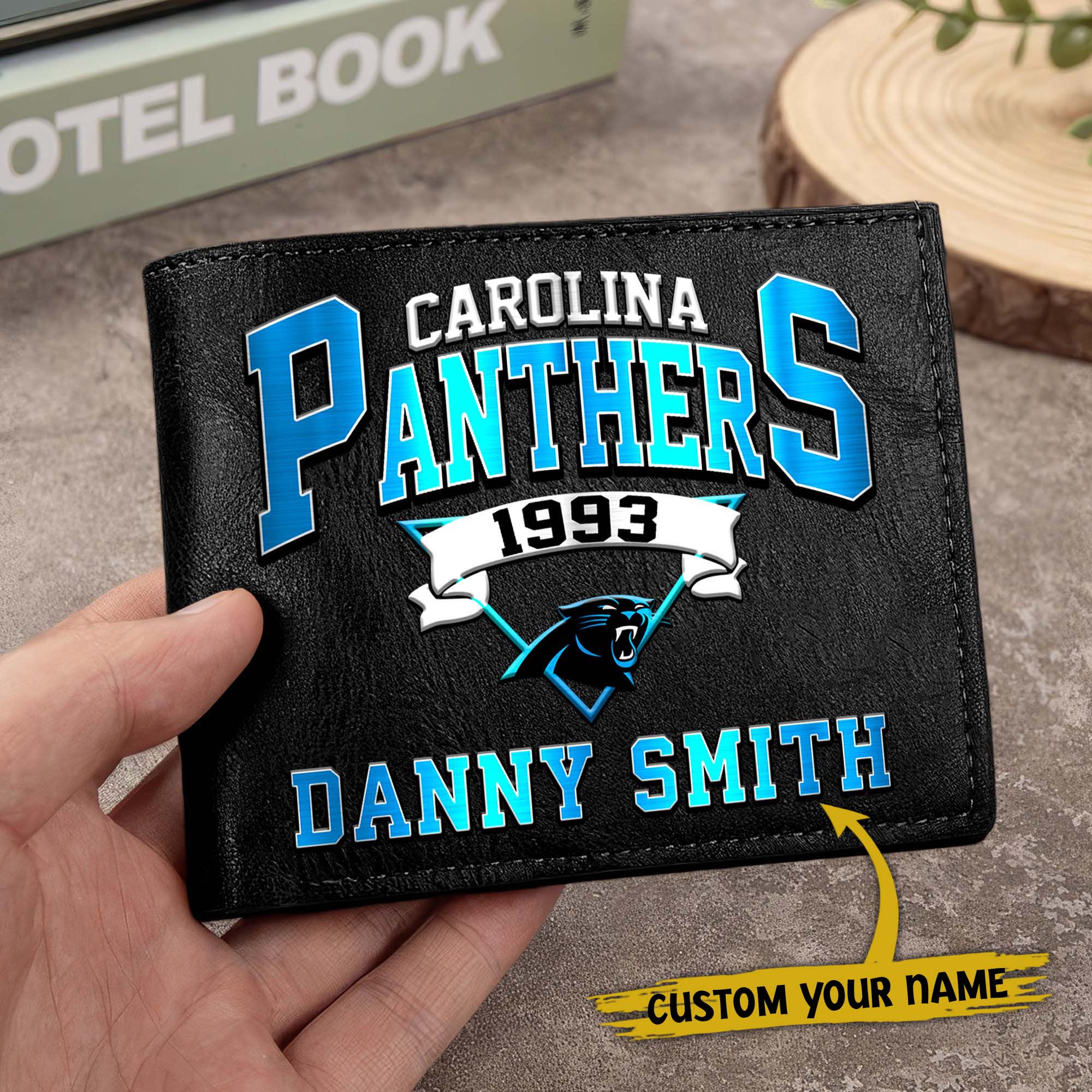 Alternative view of Carolina Panthers Men Wallet Custom Your Name, Football Team Men Wallet For Fans, Gifts For Football Lovers EHIVM-0114463