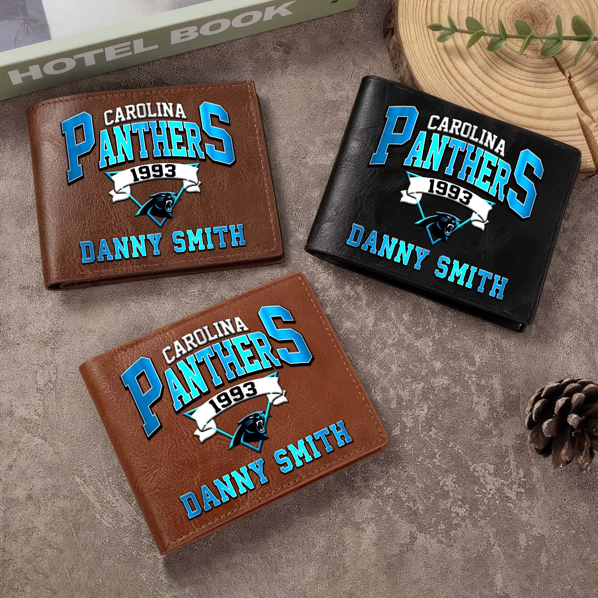 Carolina Panthers Men Wallet Custom Your Name, Football Team Men Wallet For Fans, Gifts For Football Lovers EHIVM-0114463 - Image 3