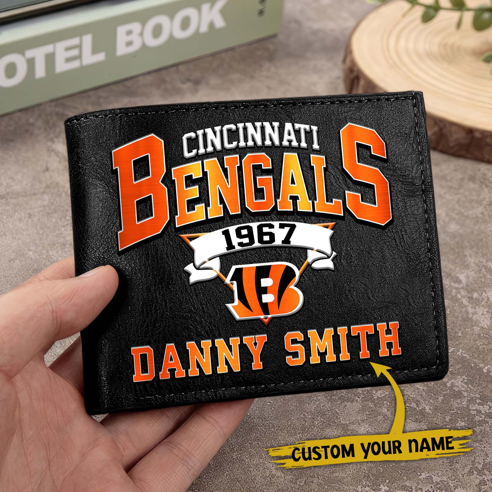 Alternative view of Cincinnati Bengals Men Wallet Custom Your Name, Football Team Men Wallet For Fans, Gifts For Football Lovers EHIVM-0114463