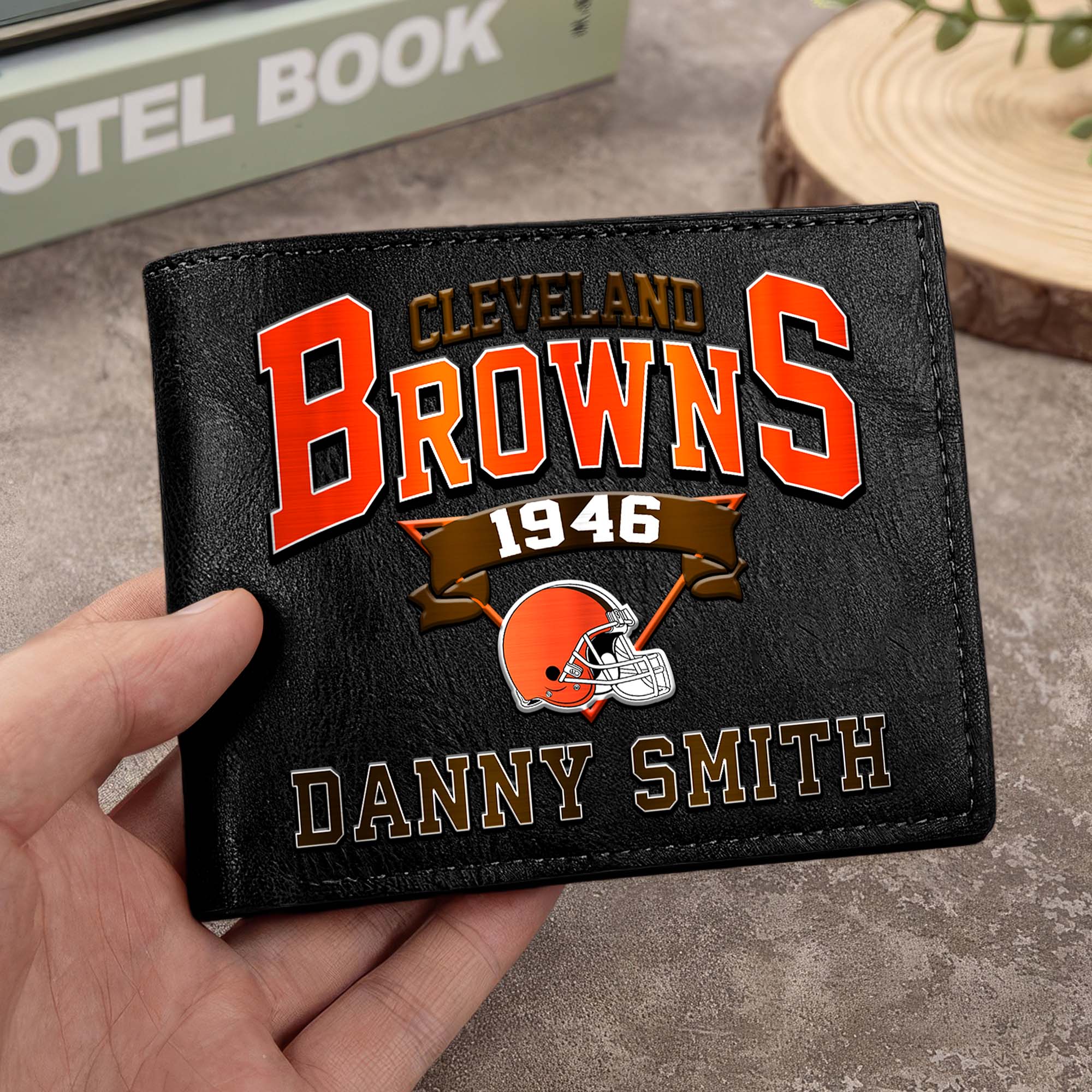 Cleveland Browns Men Wallet Custom Your Name, Football Team Men Wallet For Fans, Gifts For Football Lovers EHIVM-0114463