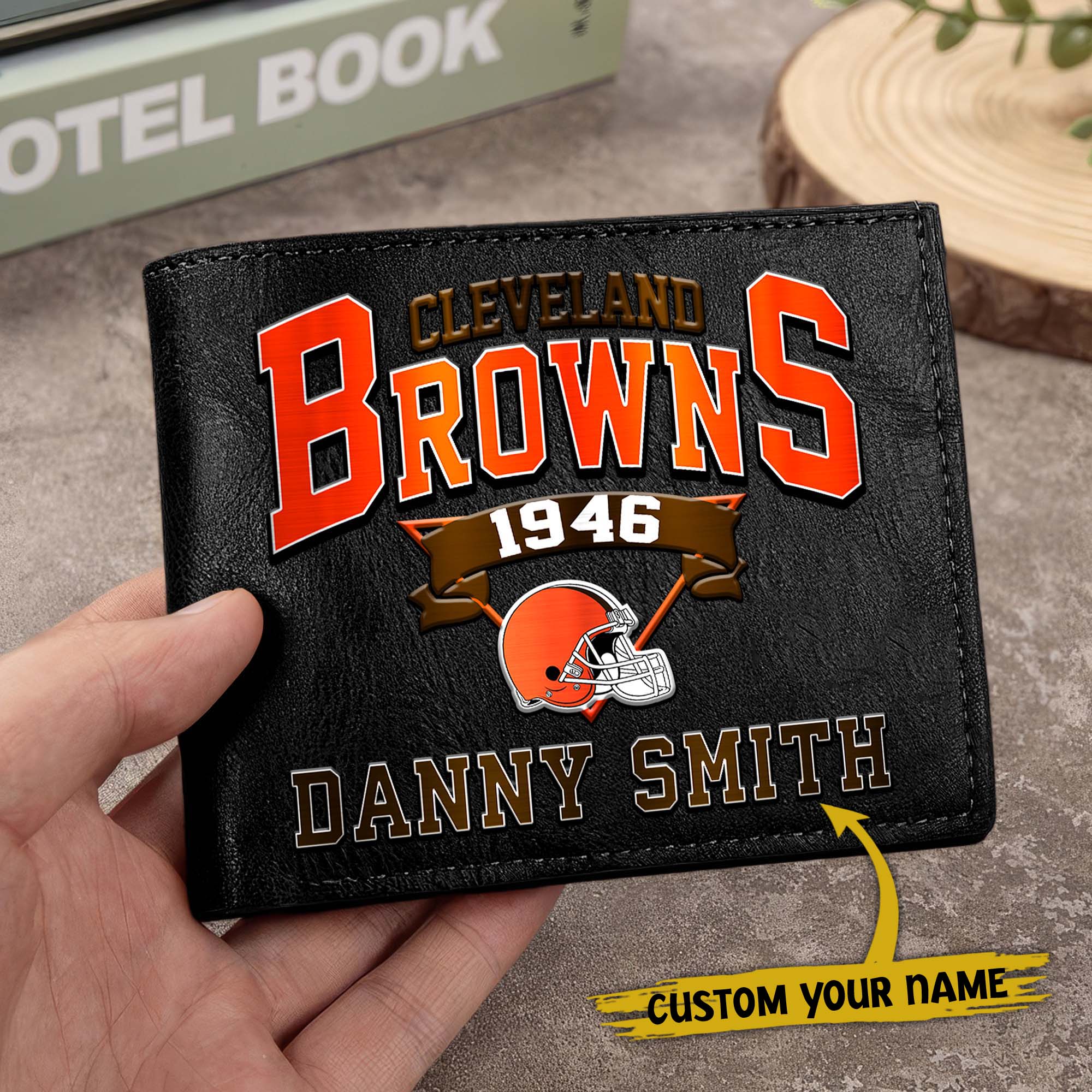 Alternative view of Cleveland Browns Men Wallet Custom Your Name, Football Team Men Wallet For Fans, Gifts For Football Lovers EHIVM-0114463