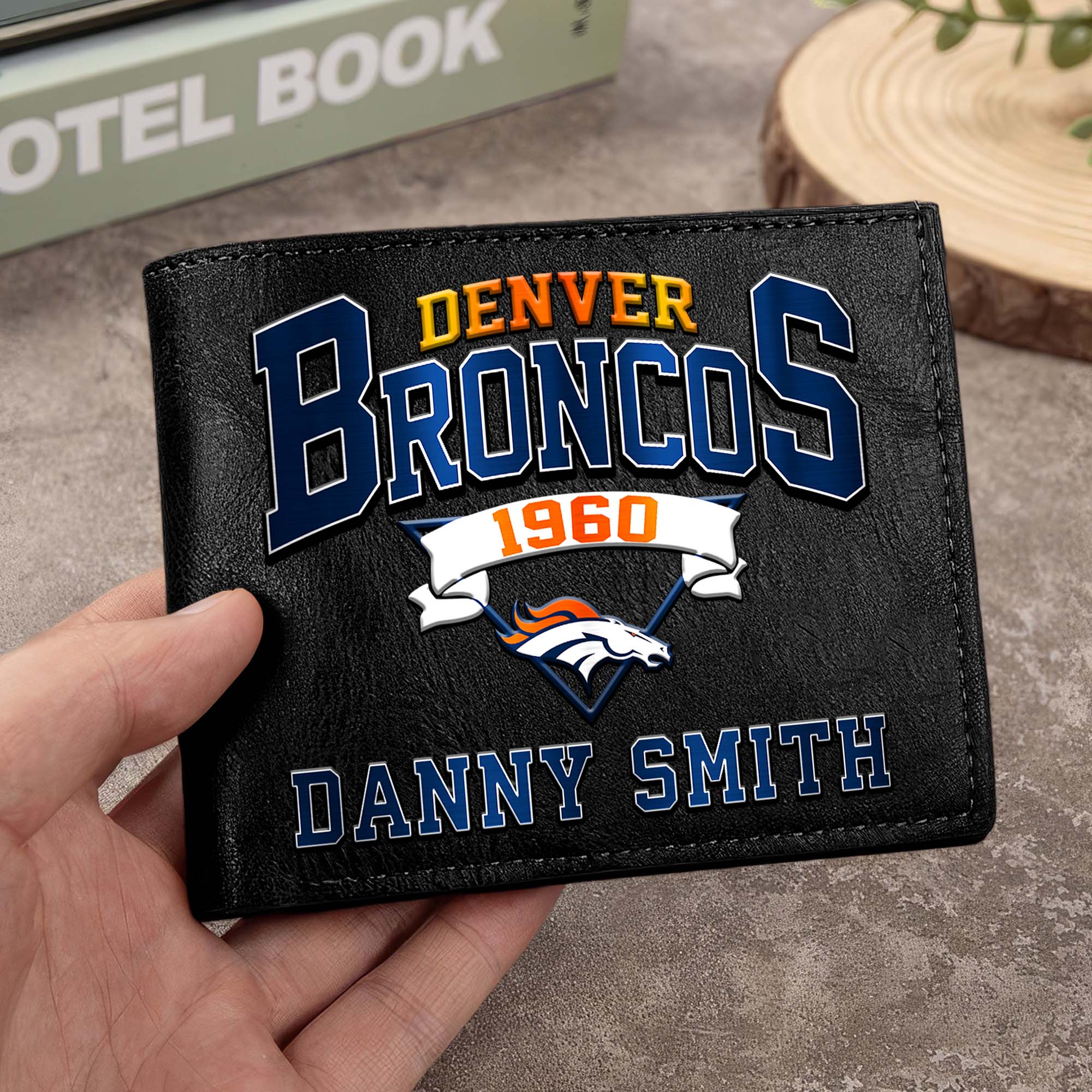 Denver Broncos Men Wallet Custom Your Name, Football Team Men Wallet For Fans, Gifts For Football Lovers EHIVM-0114463