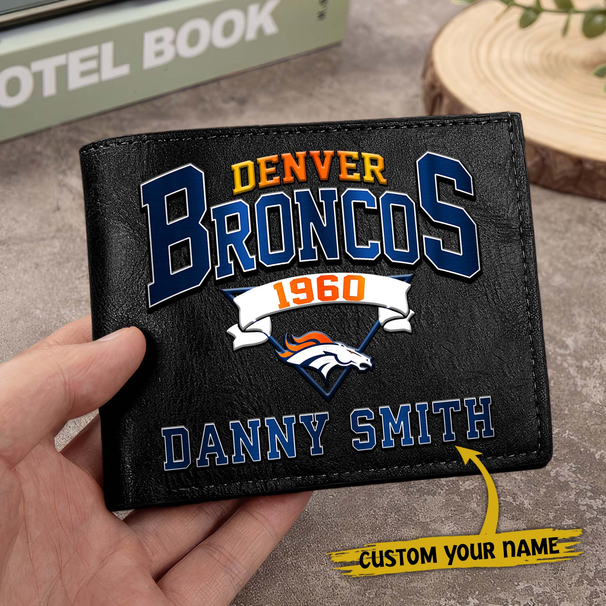 Alternative view of Denver Broncos Men Wallet Custom Your Name, Football Team Men Wallet For Fans, Gifts For Football Lovers EHIVM-0114463