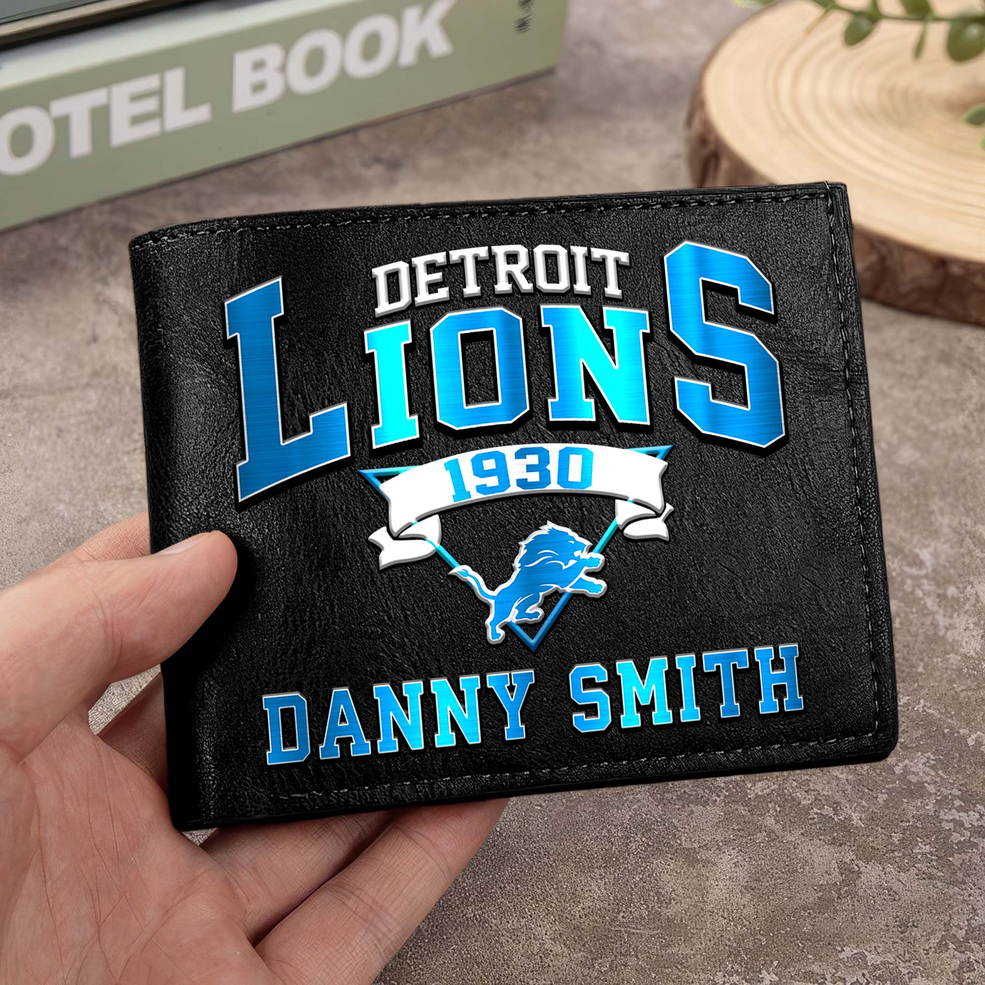 Detroit Lions Men Wallet Custom Your Name, Football Team Men Wallet For Fans, Gifts For Football Lovers EHIVM-0114463