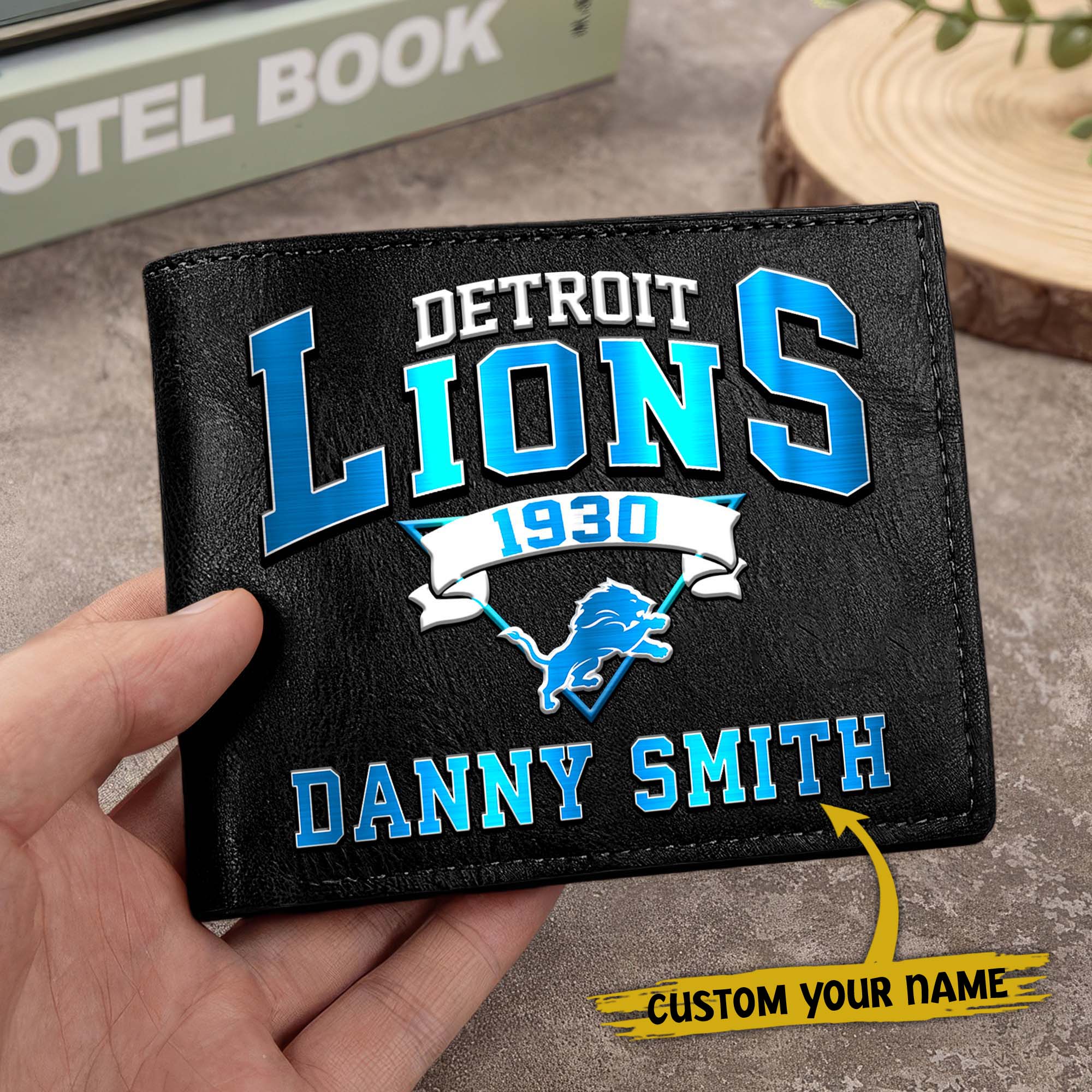 Alternative view of Detroit Lions Men Wallet Custom Your Name, Football Team Men Wallet For Fans, Gifts For Football Lovers EHIVM-0114463