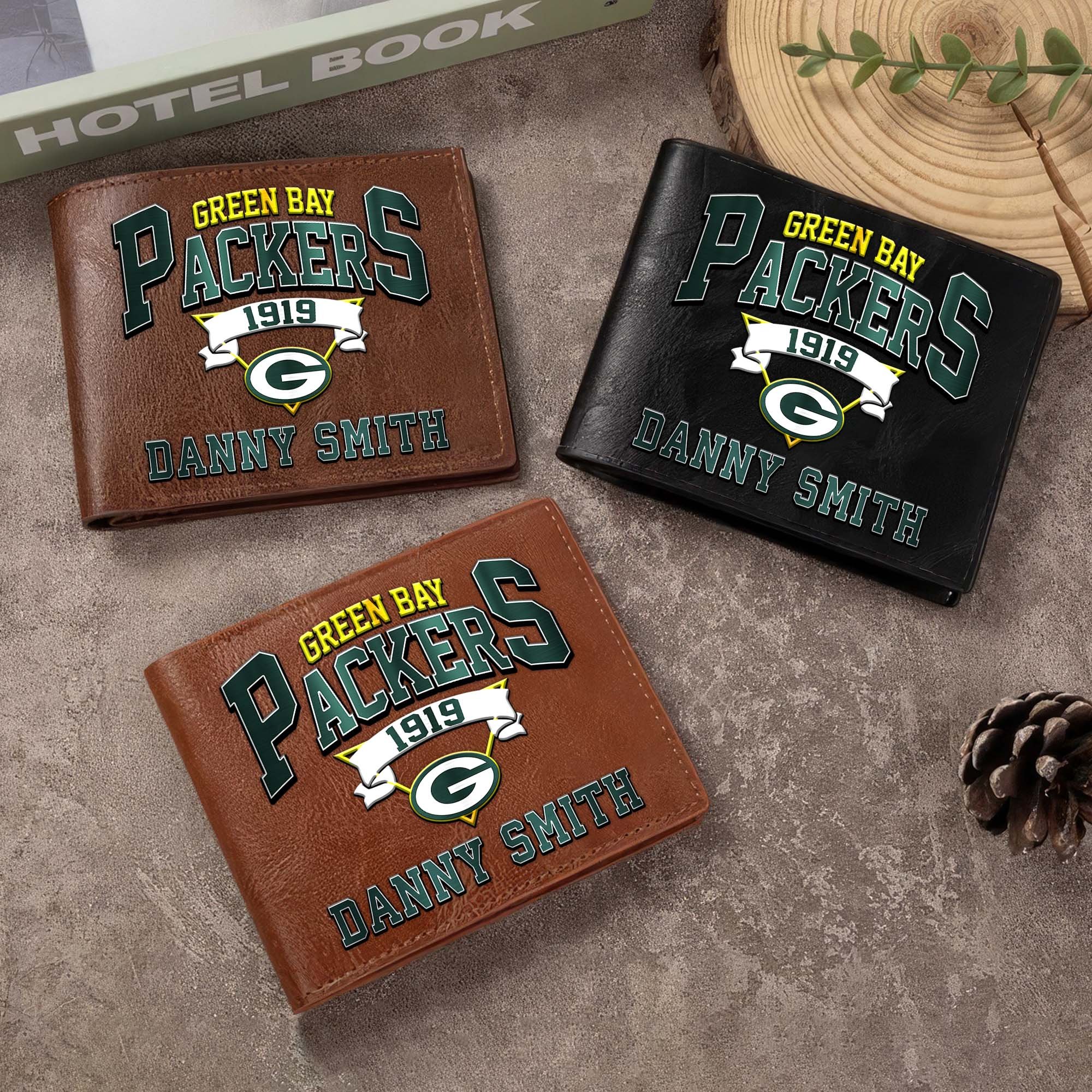Green Bay Packers Men Wallet Custom Your Name, Football Team Men Wallet For Fans, Gifts For Football Lovers EHIVM-0114463 - Image 3