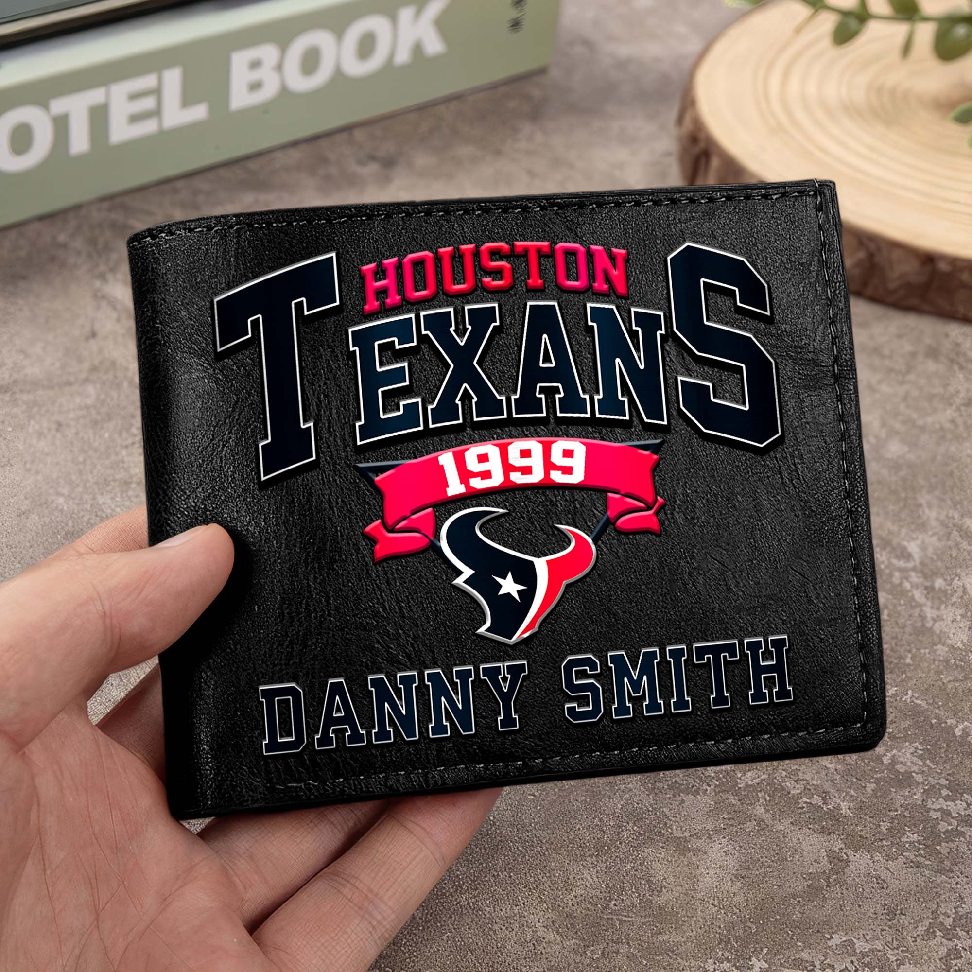 Houston Texans Men Wallet Custom Your Name, Football Team Men Wallet For Fans, Gifts For Football Lovers EHIVM-0114463