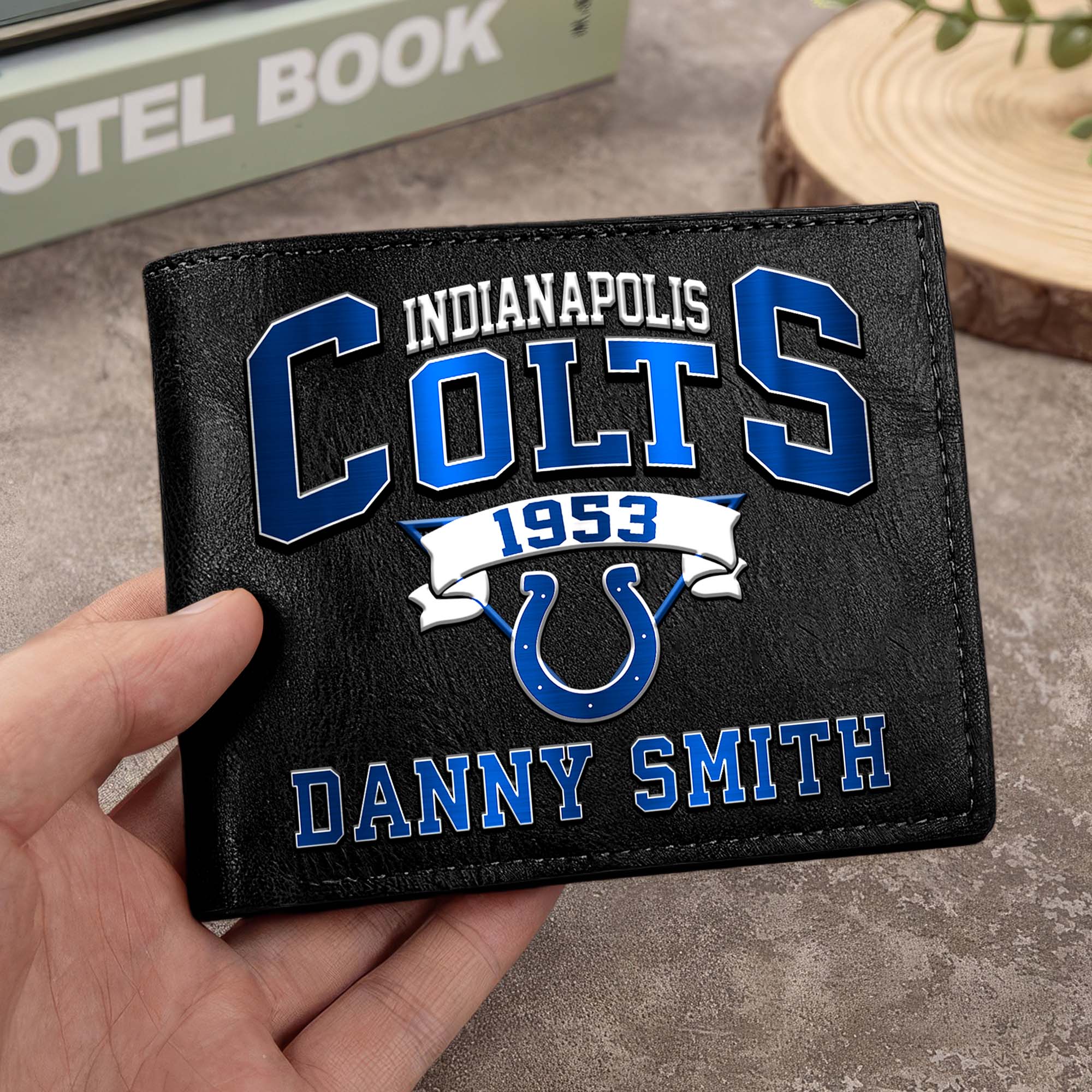 Indianapolis Colts Men Wallet Custom Your Name, Football Team Men Wallet For Fans, Gifts For Football Lovers EHIVM-0114463