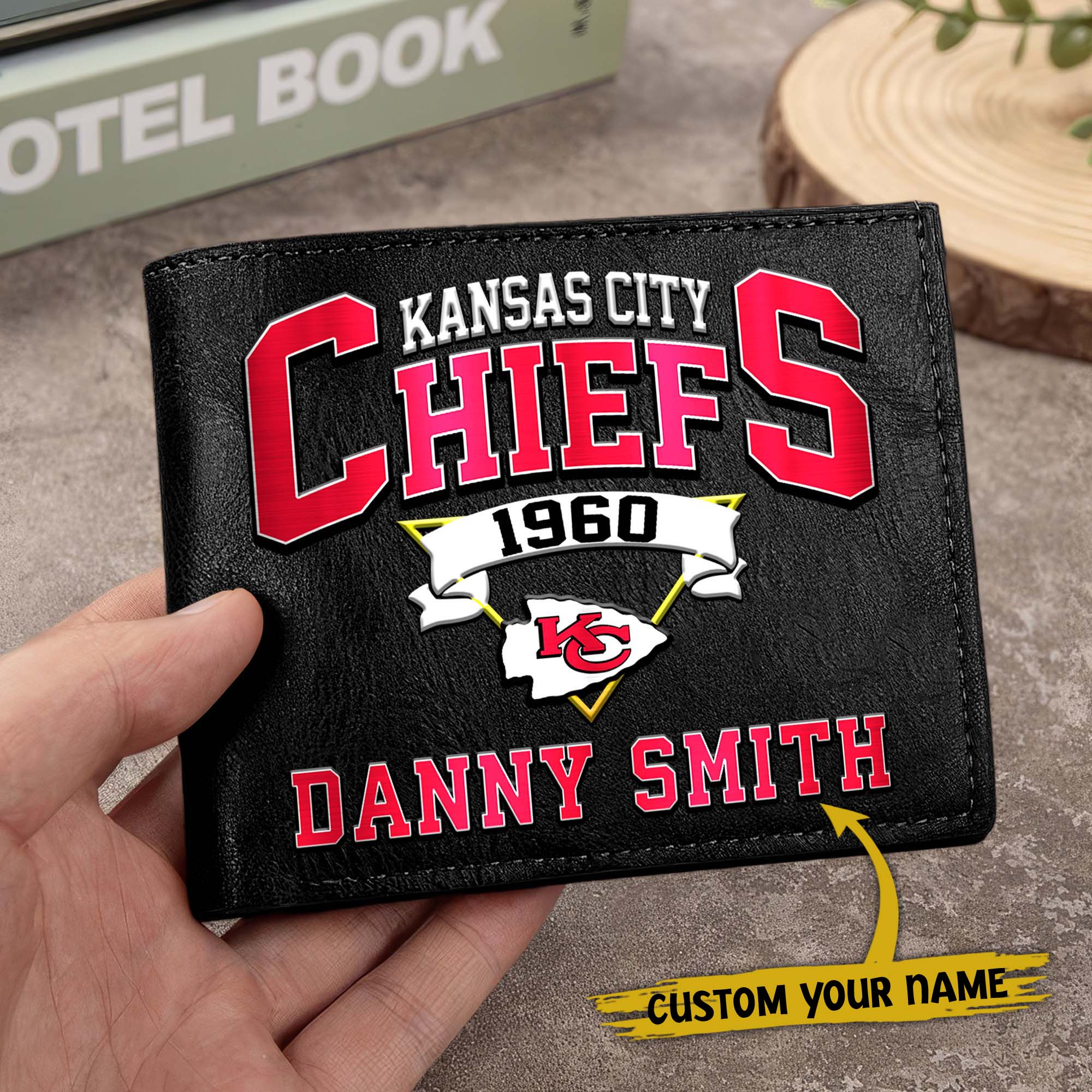 Alternative view of Kansas City Chiefs Men Wallet Custom Your Name, Football Team Men Wallet For Fans, Gifts For Football Lovers EHIVM-0114463