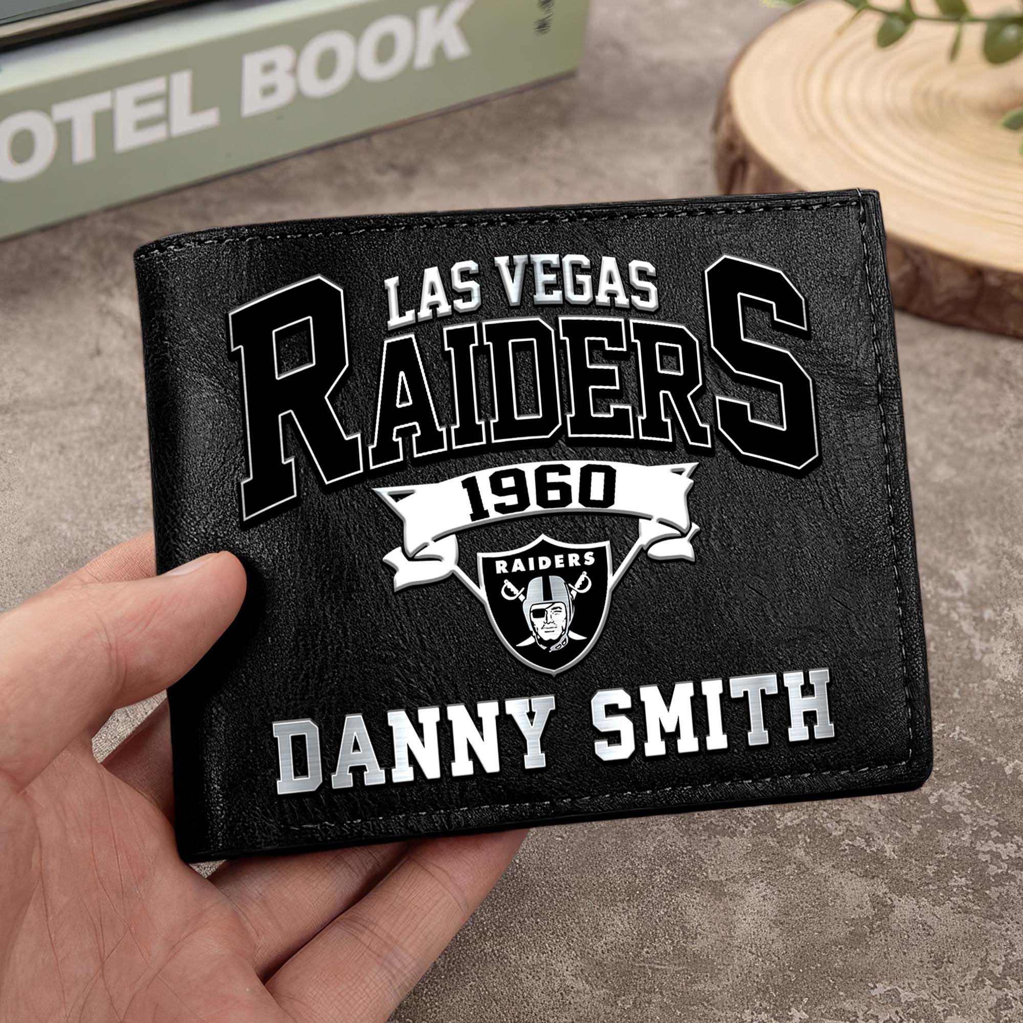Las Vegas Raiders Men Wallet Custom Your Name, Football Team Men Wallet For Fans, Gifts For Football Lovers EHIVM-0114463