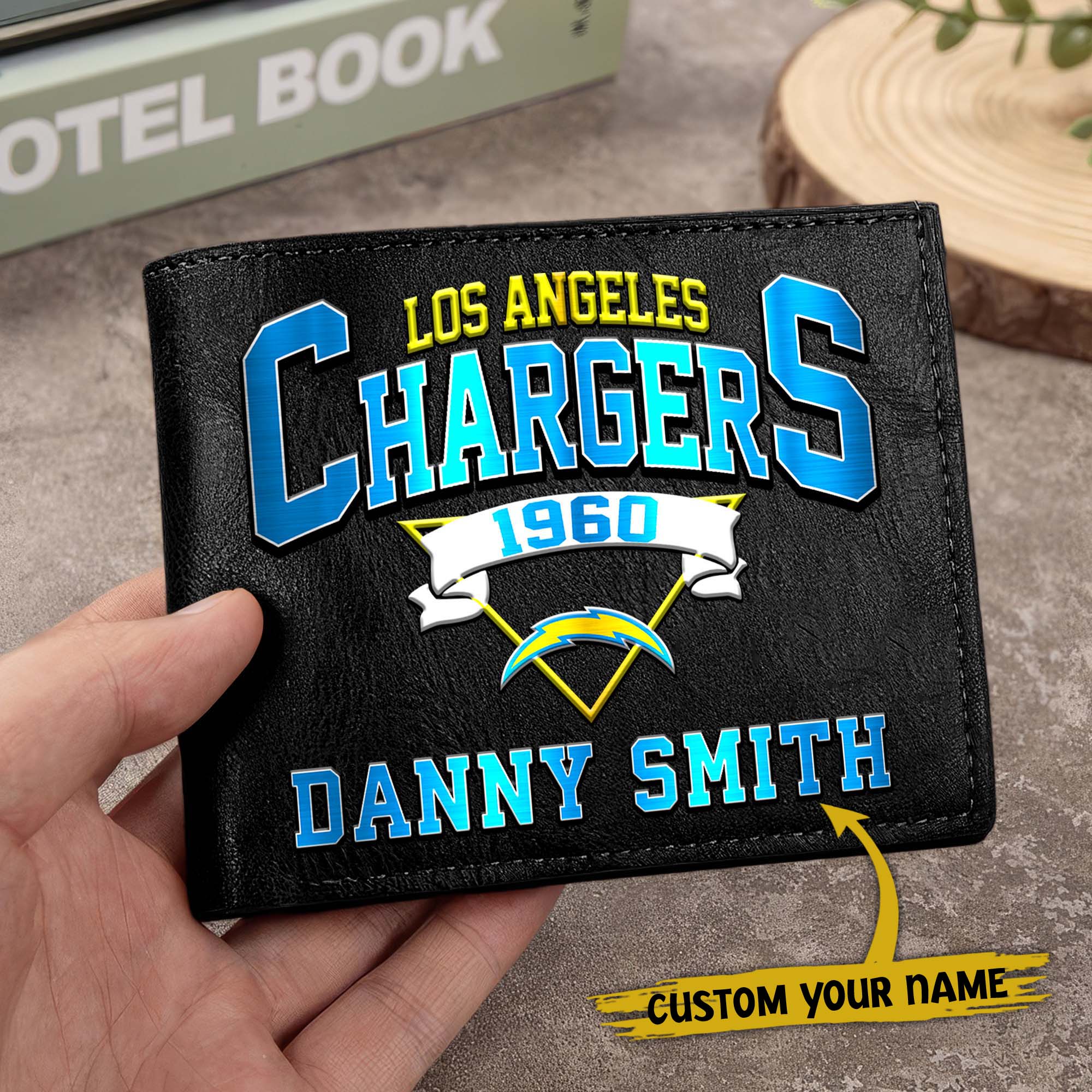 Alternative view of Los Angeles Chargers Men Wallet Custom Your Name, Football Team Men Wallet For Fans, Gifts For Football Lovers EHIVM-0114463