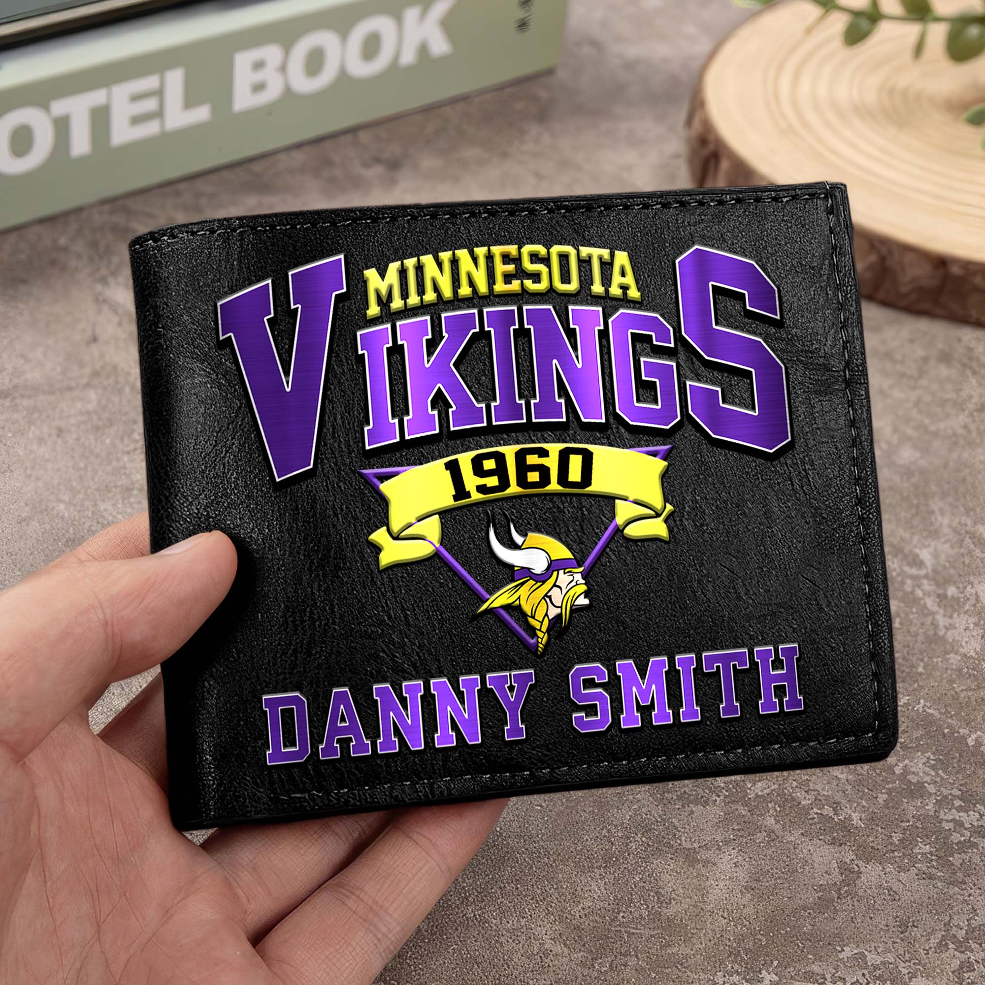 Minnesota Vikings Men Wallet Custom Your Name, Football Team Men Wallet For Fans, Gifts For Football Lovers EHIVM-0114463
