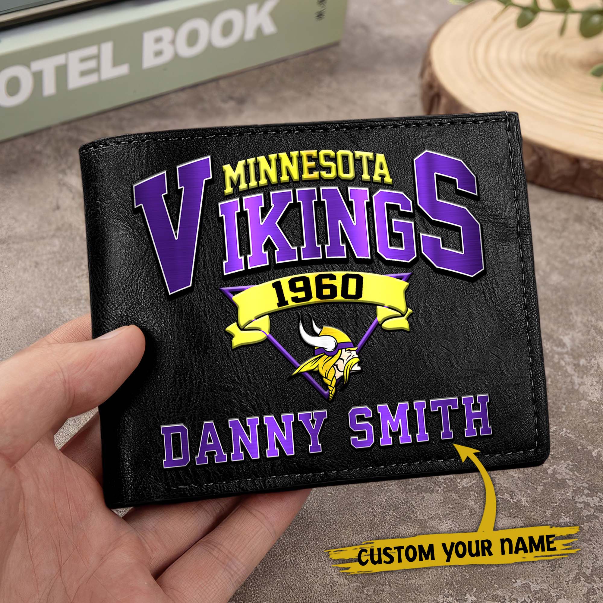Alternative view of Minnesota Vikings Men Wallet Custom Your Name, Football Team Men Wallet For Fans, Gifts For Football Lovers EHIVM-0114463