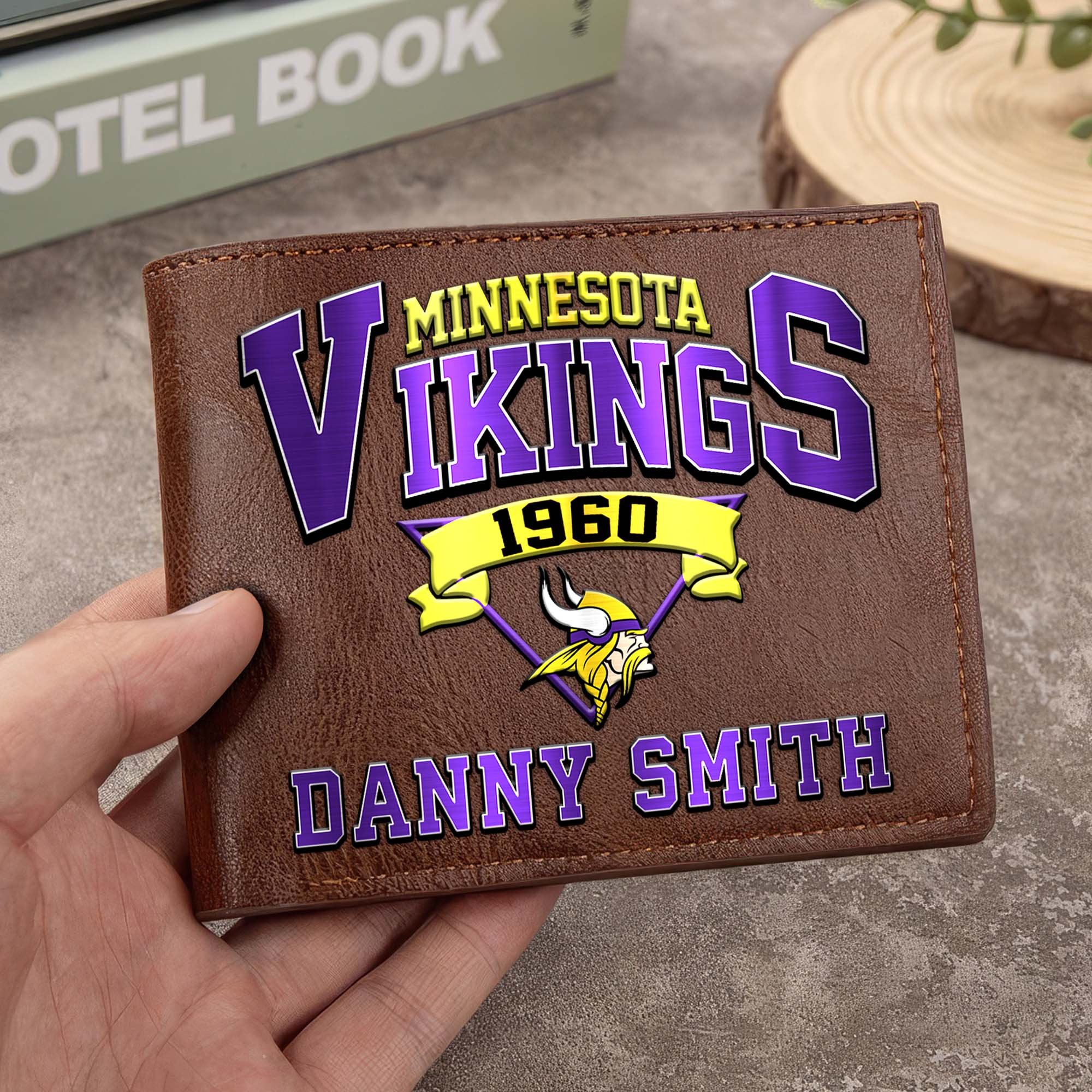 Minnesota Vikings Men Wallet Custom Your Name, Football Team Men Wallet For Fans, Gifts For Football Lovers EHIVM-0114463 - Image 4