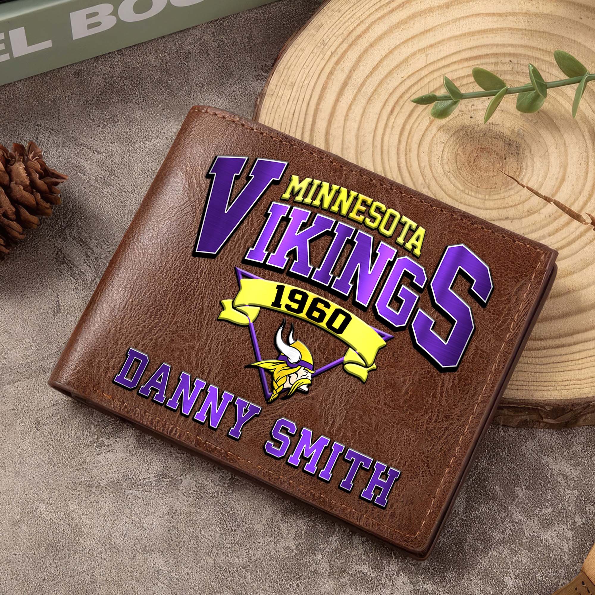 Minnesota Vikings Men Wallet Custom Your Name, Football Team Men Wallet For Fans, Gifts For Football Lovers EHIVM-0114463 - Image 6