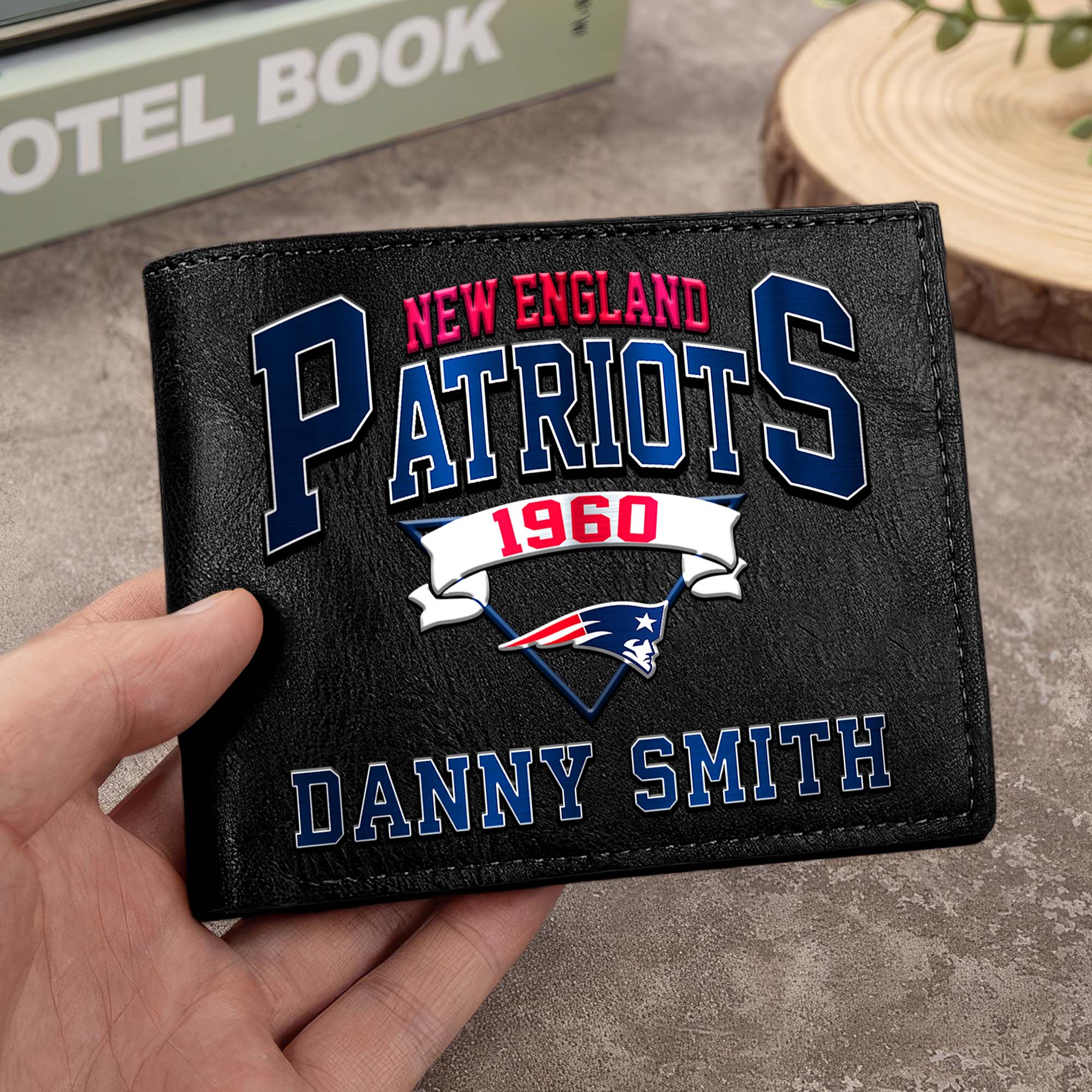 New England Patriots Men Wallet Custom Your Name, Football Team Men Wallet For Fans, Gifts For Football Lovers EHIVM-0114463