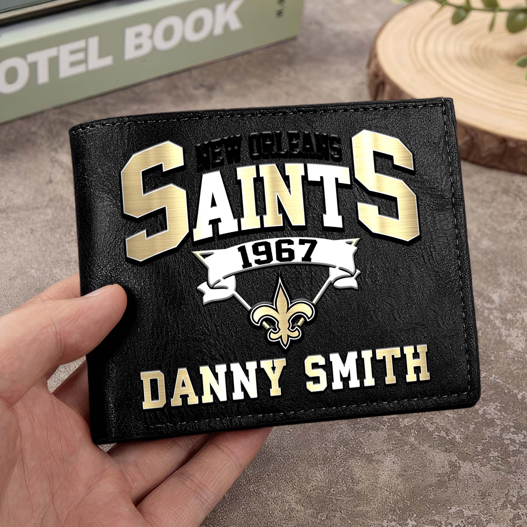 New Orleans Saints Men Wallet Custom Your Name, Football Team Men Wallet For Fans, Gifts For Football Lovers EHIVM-0114463