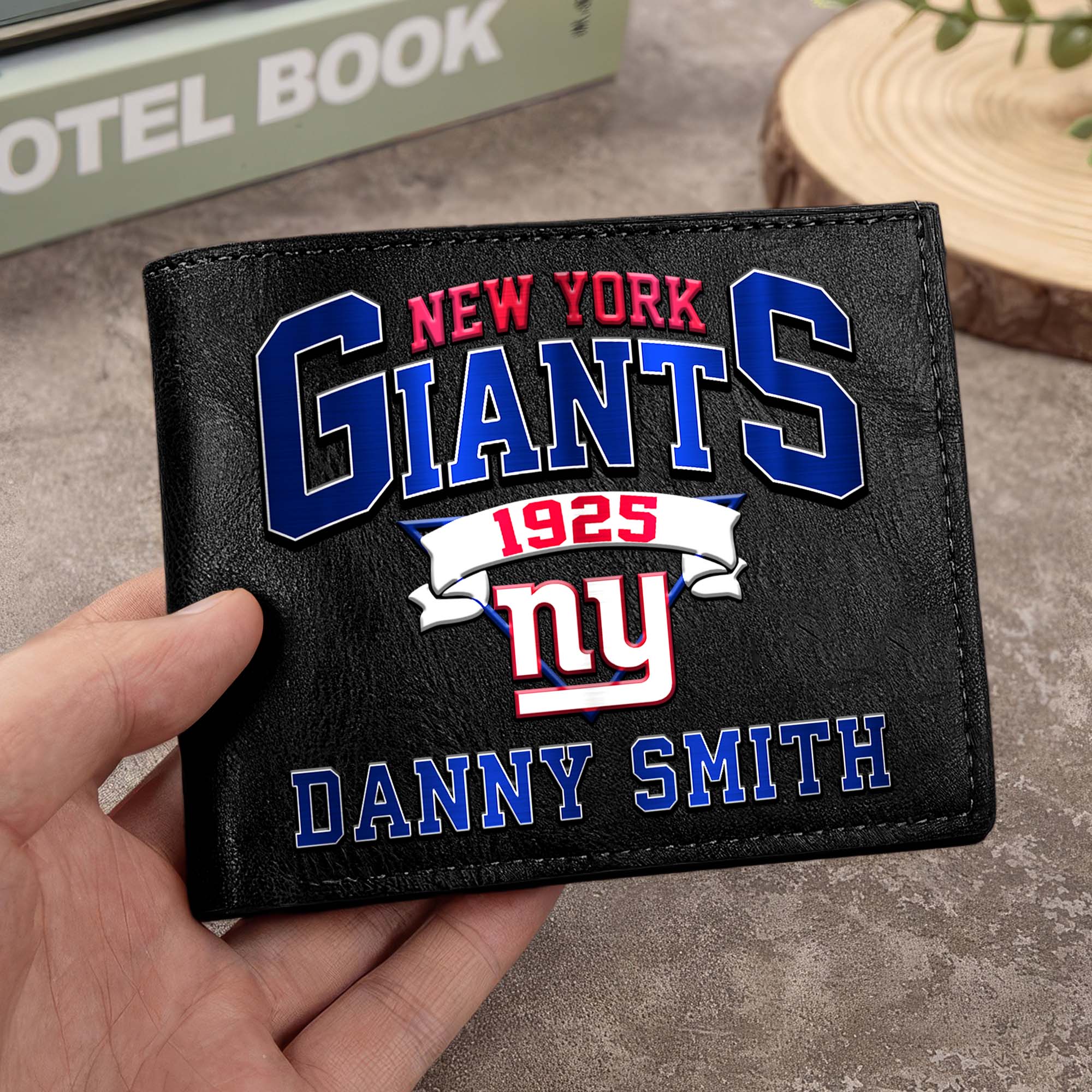 New York Giants Men Wallet Custom Your Name, Football Team Men Wallet For Fans, Gifts For Football Lovers EHIVM-0114463