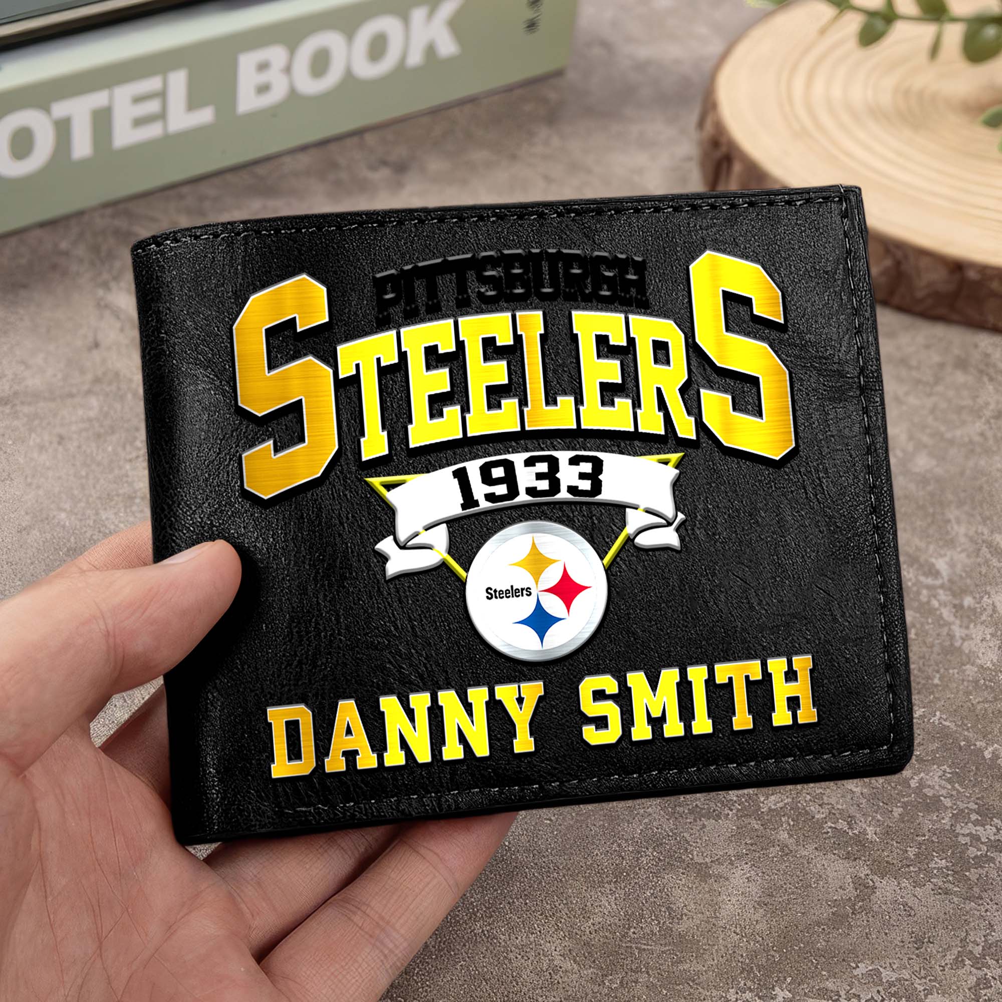 Pittsburgh Steelers Men Wallet Custom Your Name, Football Team Men Wallet For Fans, Gifts For Football Lovers EHIVM-0114463