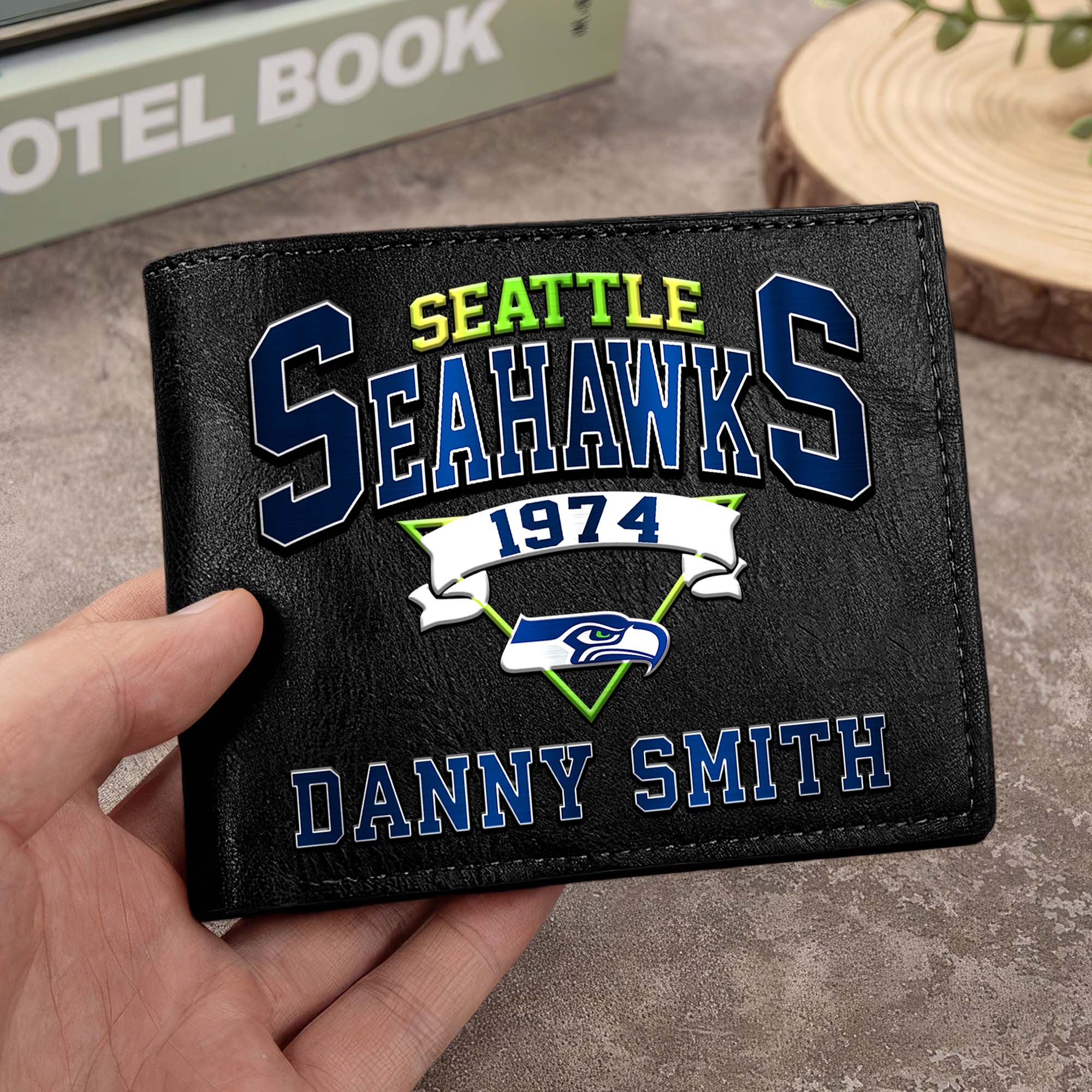 Seattle Seahawks Men Wallet Custom Your Name, Football Team Men Wallet For Fans, Gifts For Football Lovers EHIVM-0114463