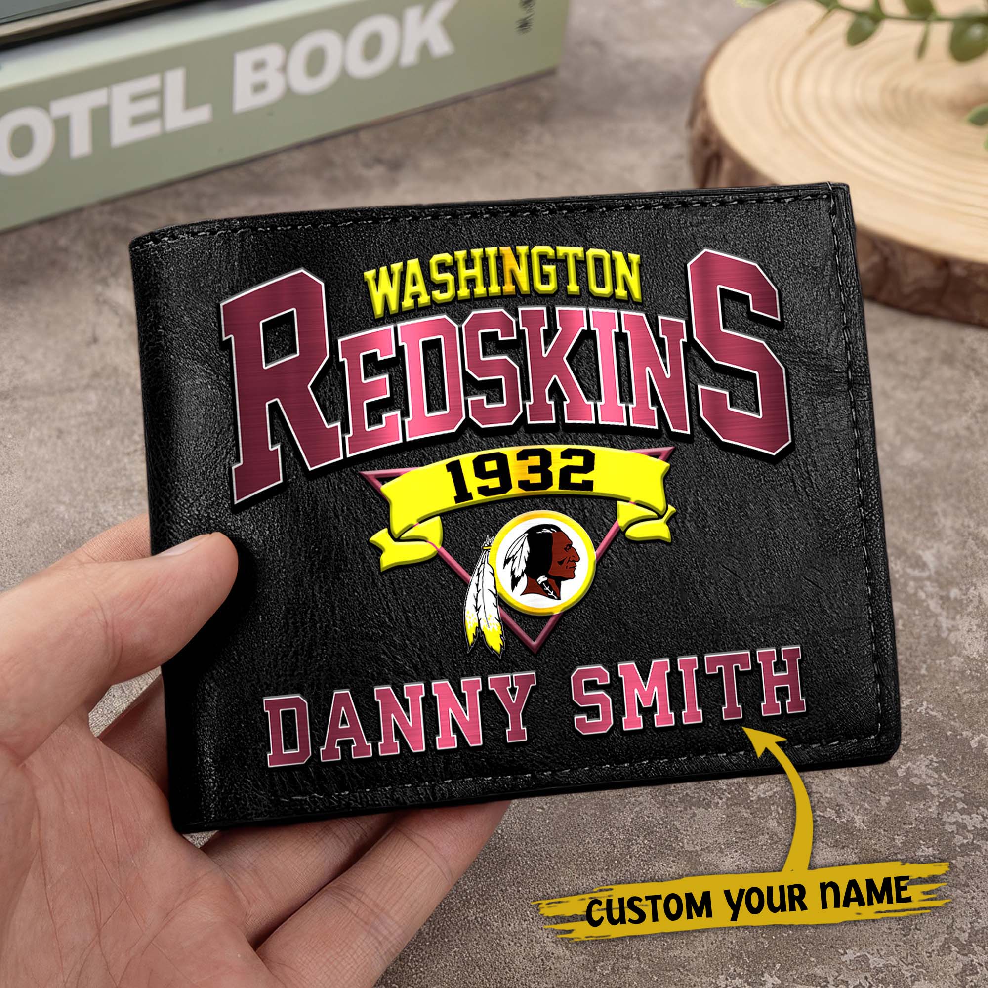 Alternative view of Washington Redskins Men Wallet Custom Your Name, Football Team Men Wallet For Fans, Gifts For Football Lovers EHIVM-0114463