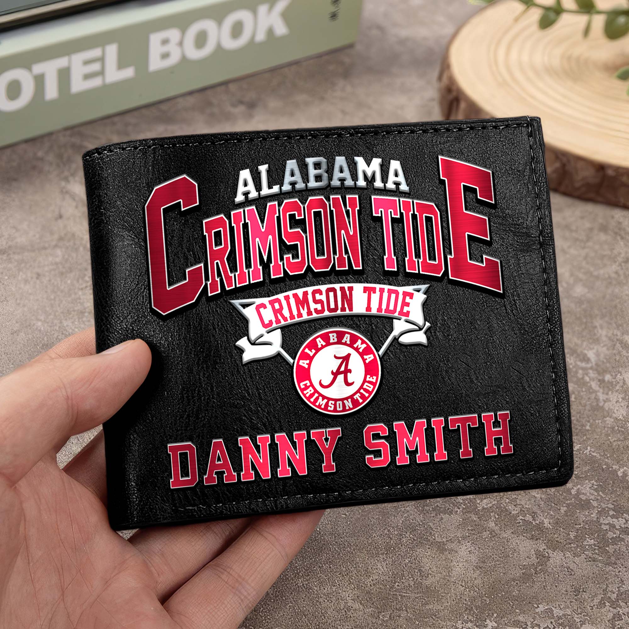 Alabama Crimson Tide Men Wallet Custom Your Name, Football Team Men Wallet For Fans, Gifts For Football Lovers EHIVM-02261050