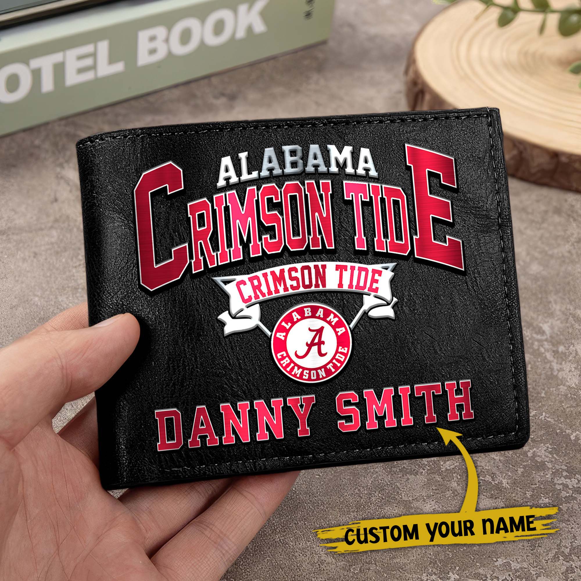 Alternative view of Alabama Crimson Tide Men Wallet Custom Your Name, Football Team Men Wallet For Fans, Gifts For Football Lovers EHIVM-02261050