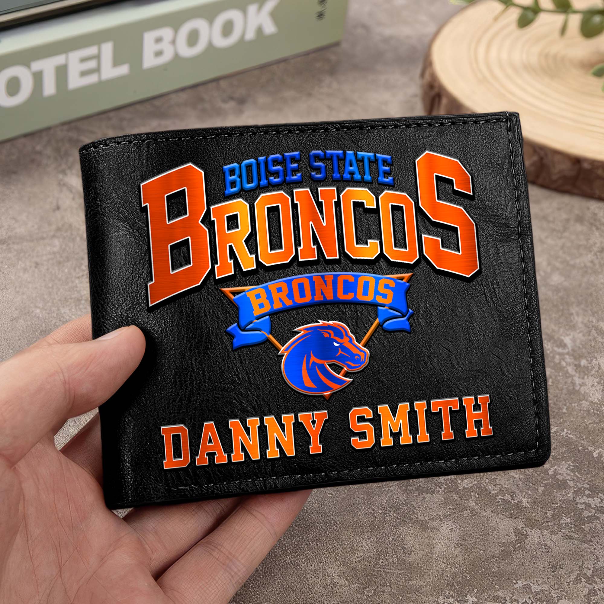 Boise State Broncos Men Wallet Custom Your Name, Football Team Men Wallet For Fans, Gifts For Football Lovers EHIVM-02261050