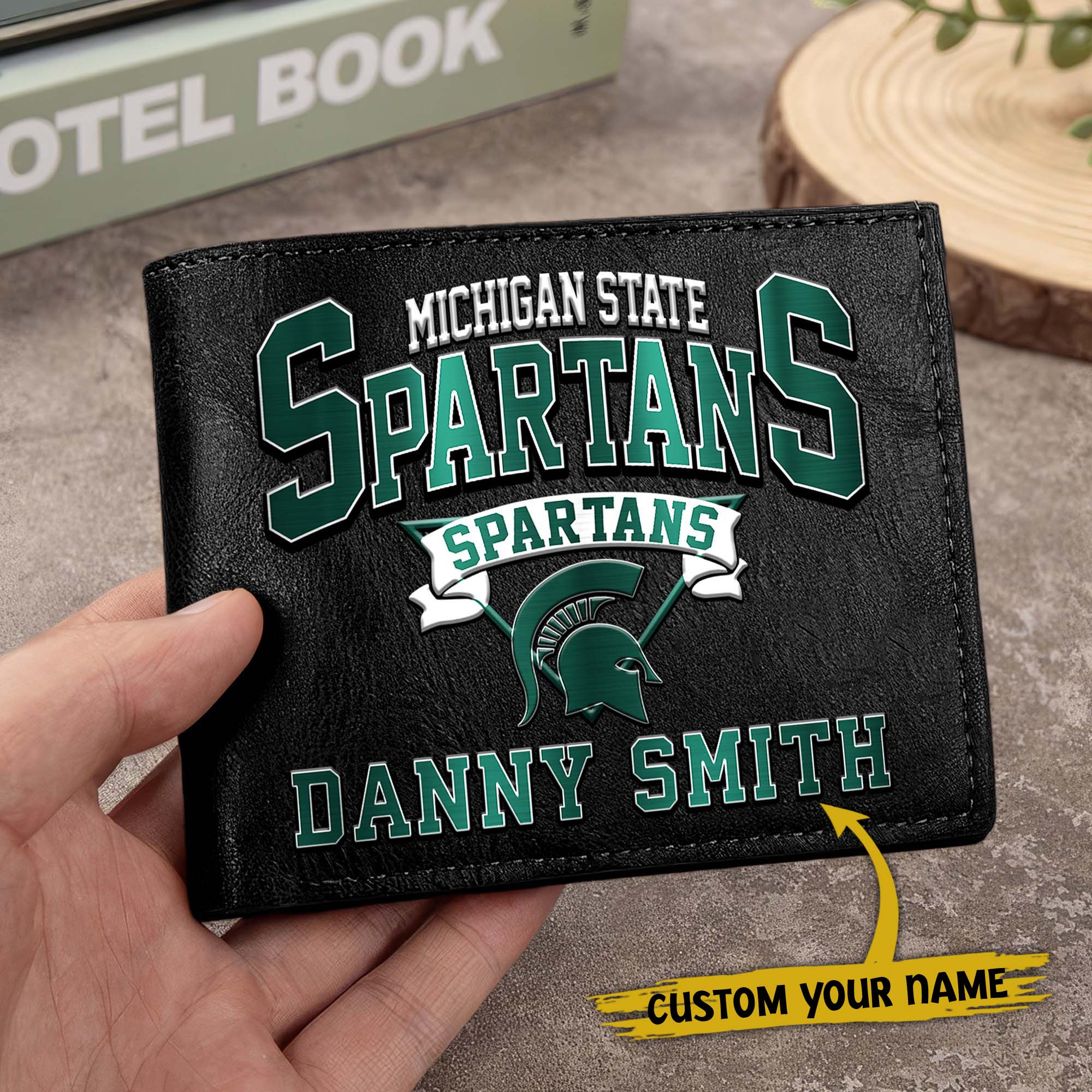 Alternative view of Michigan State Spartans Men Wallet Custom Your Name, Football Team Men Wallet For Fans, Gifts For Football Lovers EHIVM-02261050