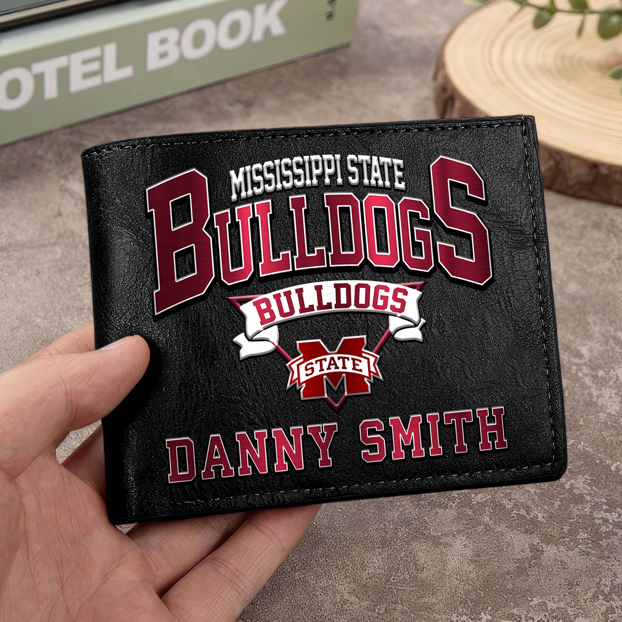 Mississippi State Bulldogs Men Wallet Custom Your Name, Football Team Men Wallet For Fans, Gifts For Football Lovers EHIVM-02261050