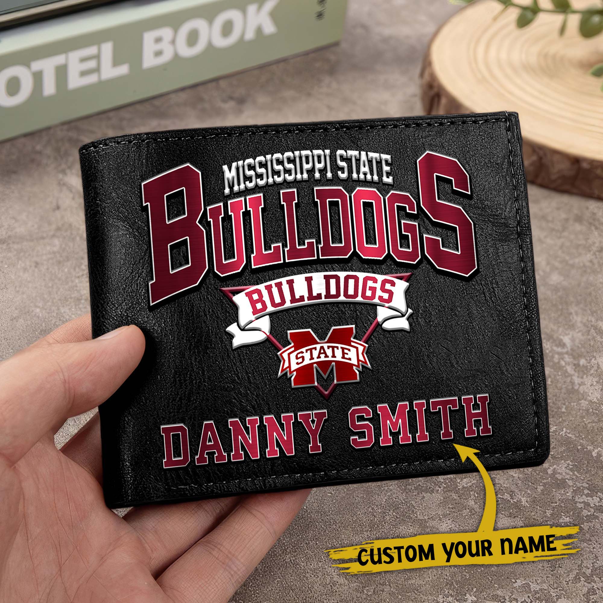 Alternative view of Mississippi State Bulldogs Men Wallet Custom Your Name, Football Team Men Wallet For Fans, Gifts For Football Lovers EHIVM-02261050