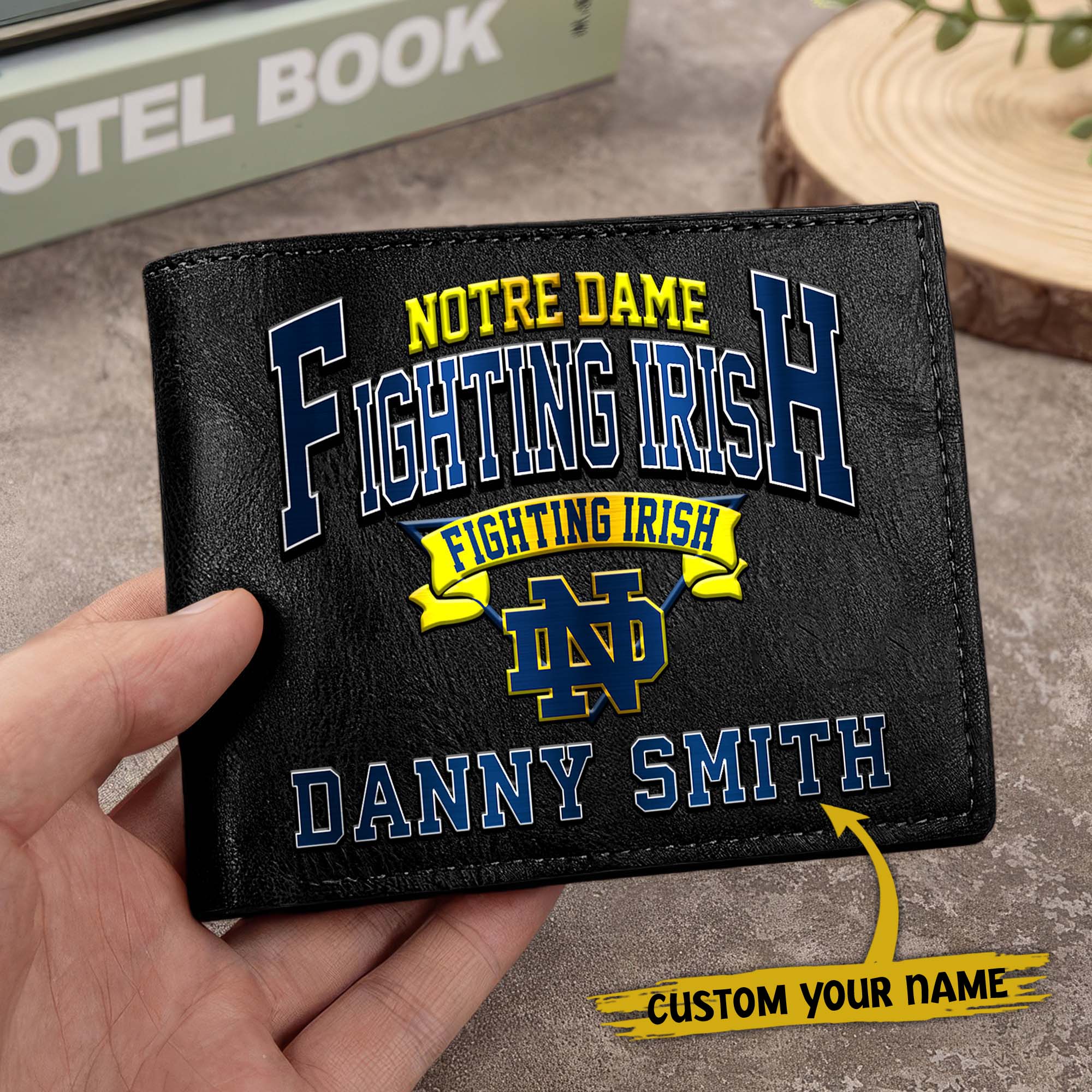 Alternative view of Notre Dame Fighting Irish Men Wallet Custom Your Name, Football Team Men Wallet For Fans, Gifts For Football Lovers EHIVM-02261050