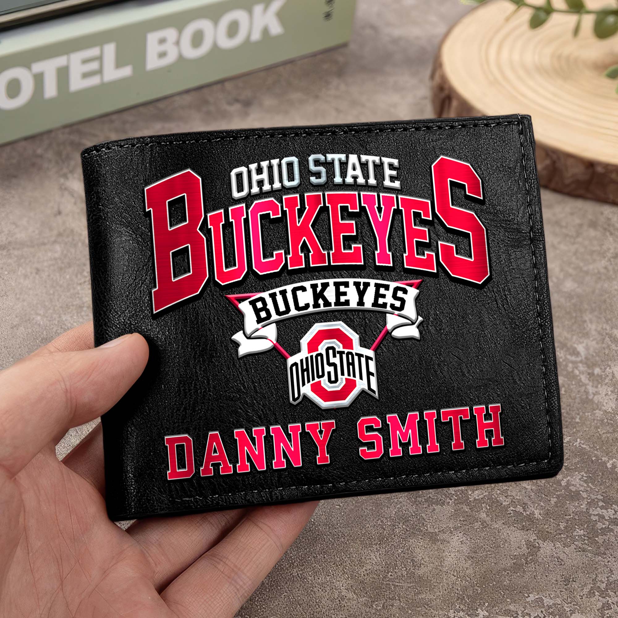 Ohio State Buckeyes Men Wallet Custom Your Name, Football Team Men Wallet For Fans, Gifts For Football Lovers EHIVM-02261050