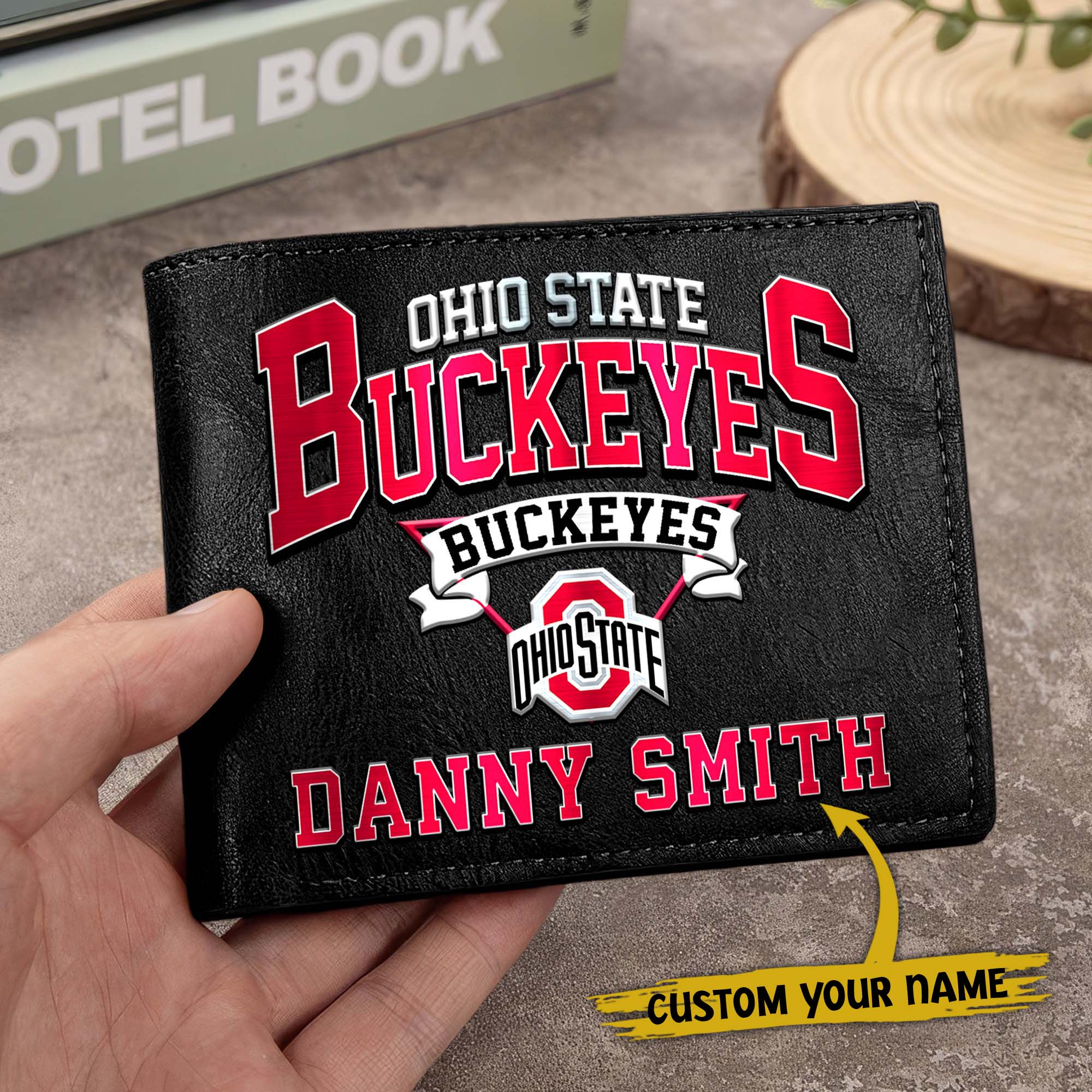 Alternative view of Ohio State Buckeyes Men Wallet Custom Your Name, Football Team Men Wallet For Fans, Gifts For Football Lovers EHIVM-02261050