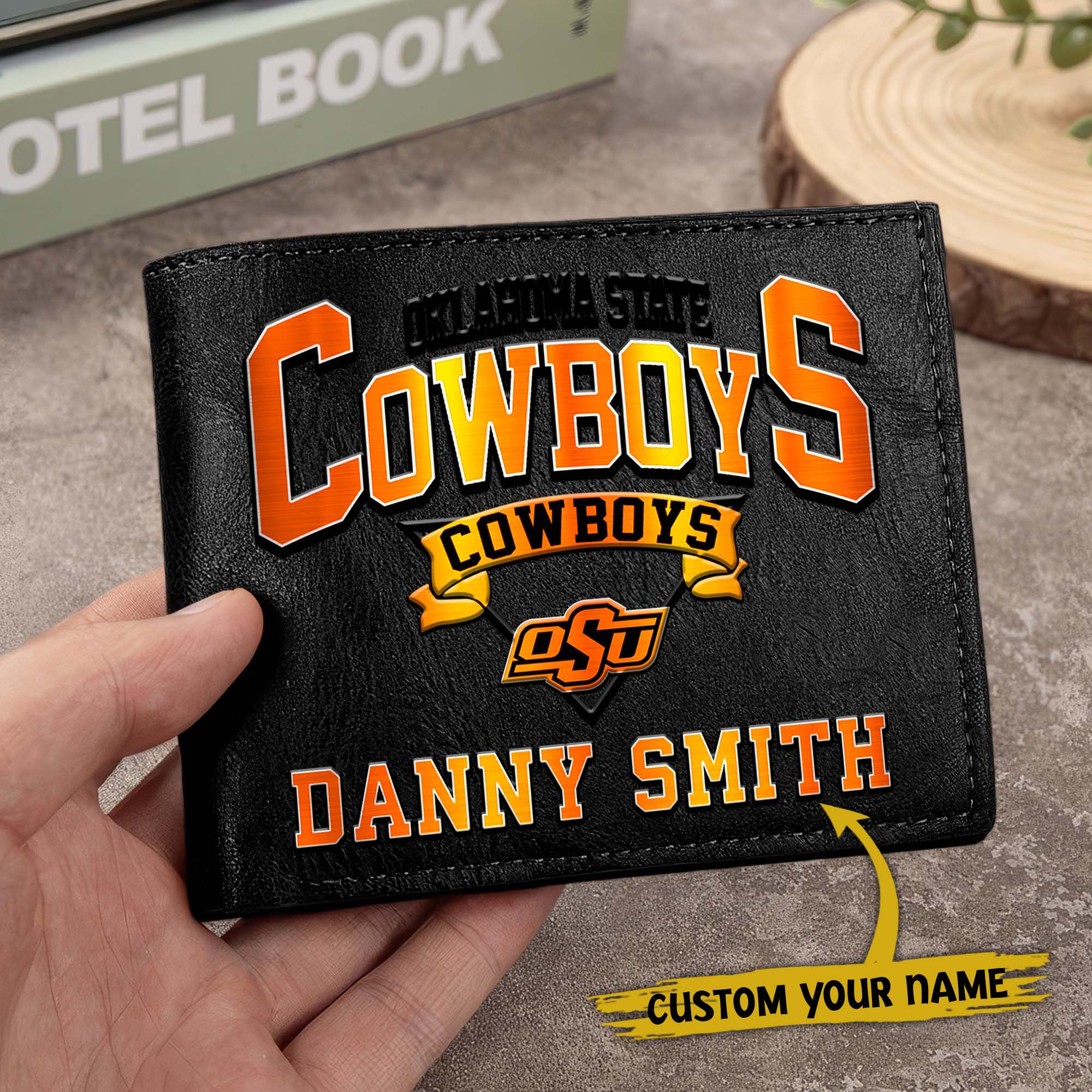 Alternative view of Oklahoma State Cowboys Men Wallet Custom Your Name, Football Team Men Wallet For Fans, Gifts For Football Lovers EHIVM-02261050